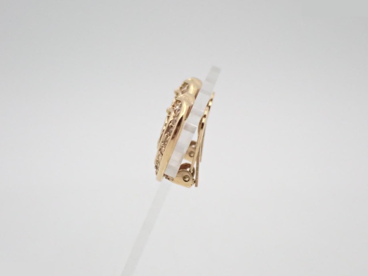 Gold and stone earrings — view 3