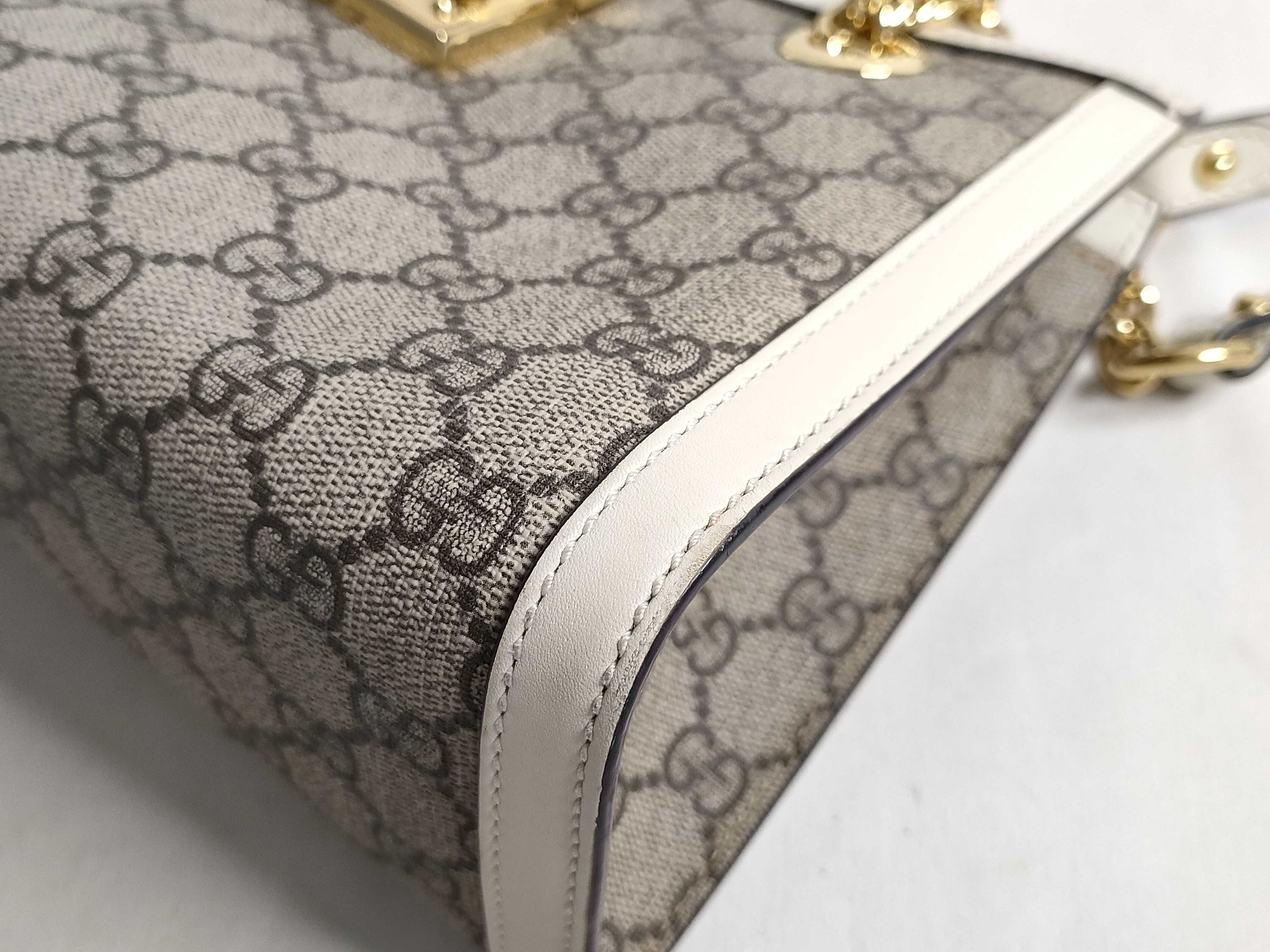 GG Supreme Padrox Small PVC x Leather Chain Shoulder Bag Beige x White 498156 204046 Shoulder Bag — view 6