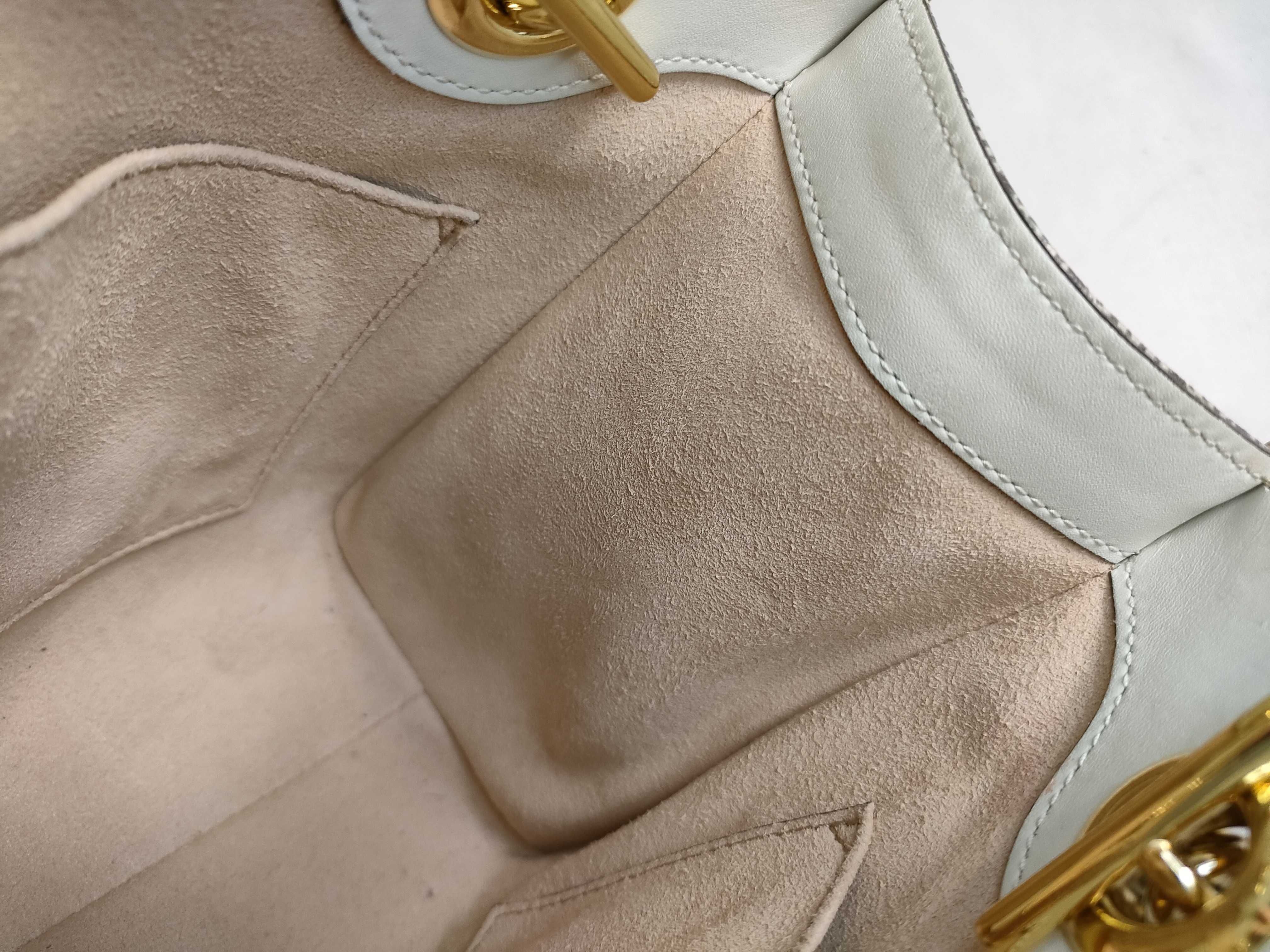 GG Supreme Padrox Small PVC x Leather Chain Shoulder Bag Beige x White 498156 204046 Shoulder Bag — view 9