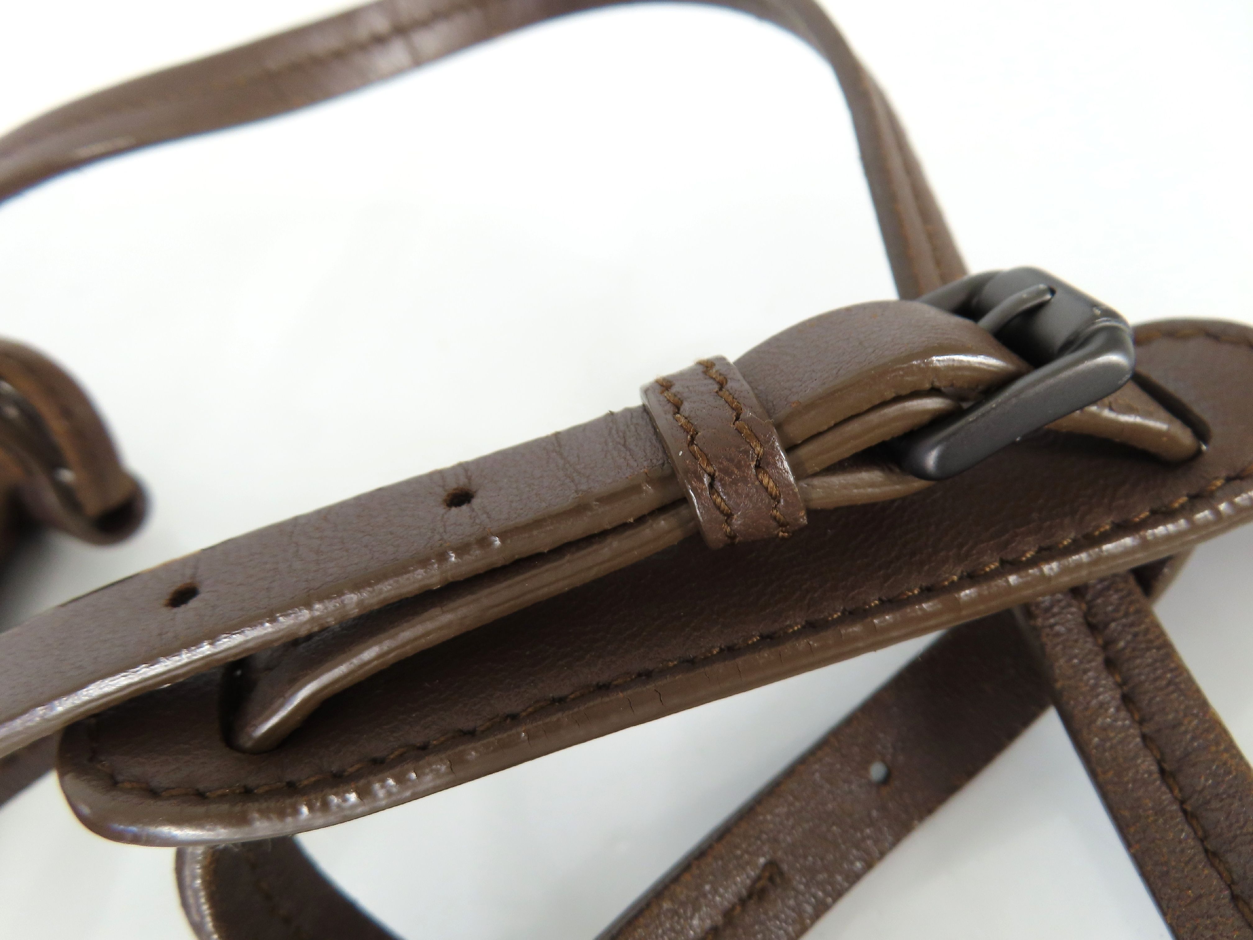Intrecciato Shoulder Bag, Dark Brown — view 4