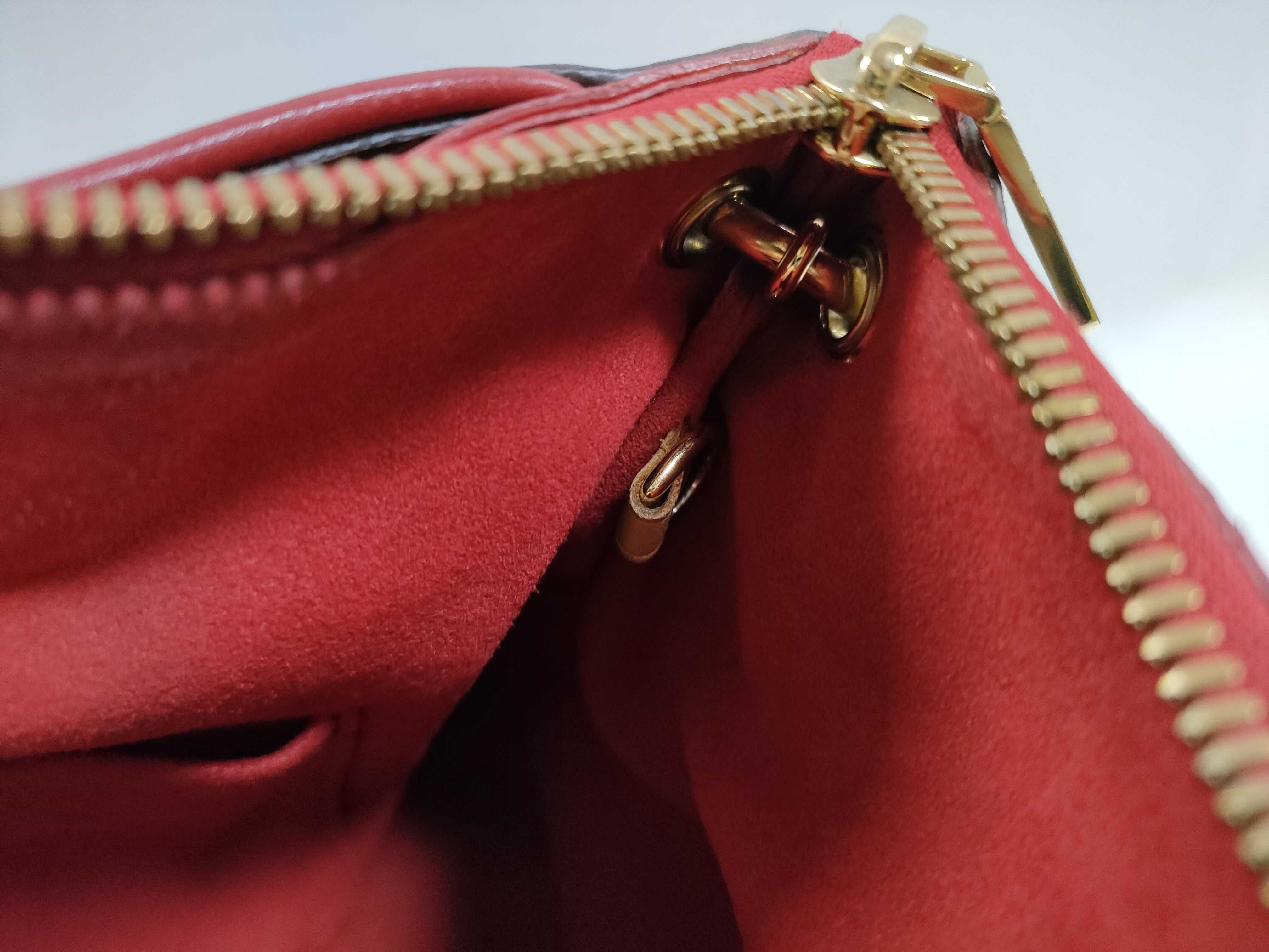 Monogram Pallas M41175 SP2185 Brown x Red Handbag — view 15