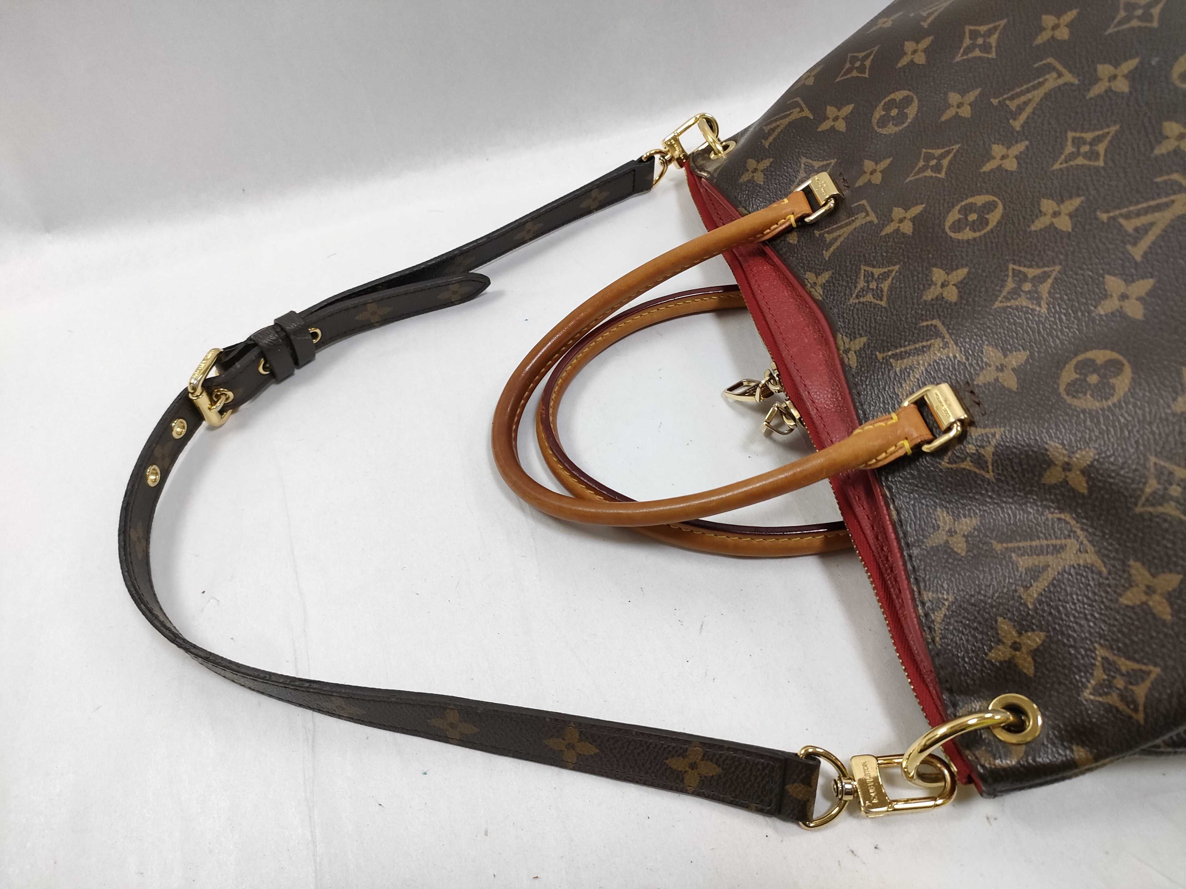 Monogram Pallas M41175 SP2185 Brown x Red Handbag — view 3