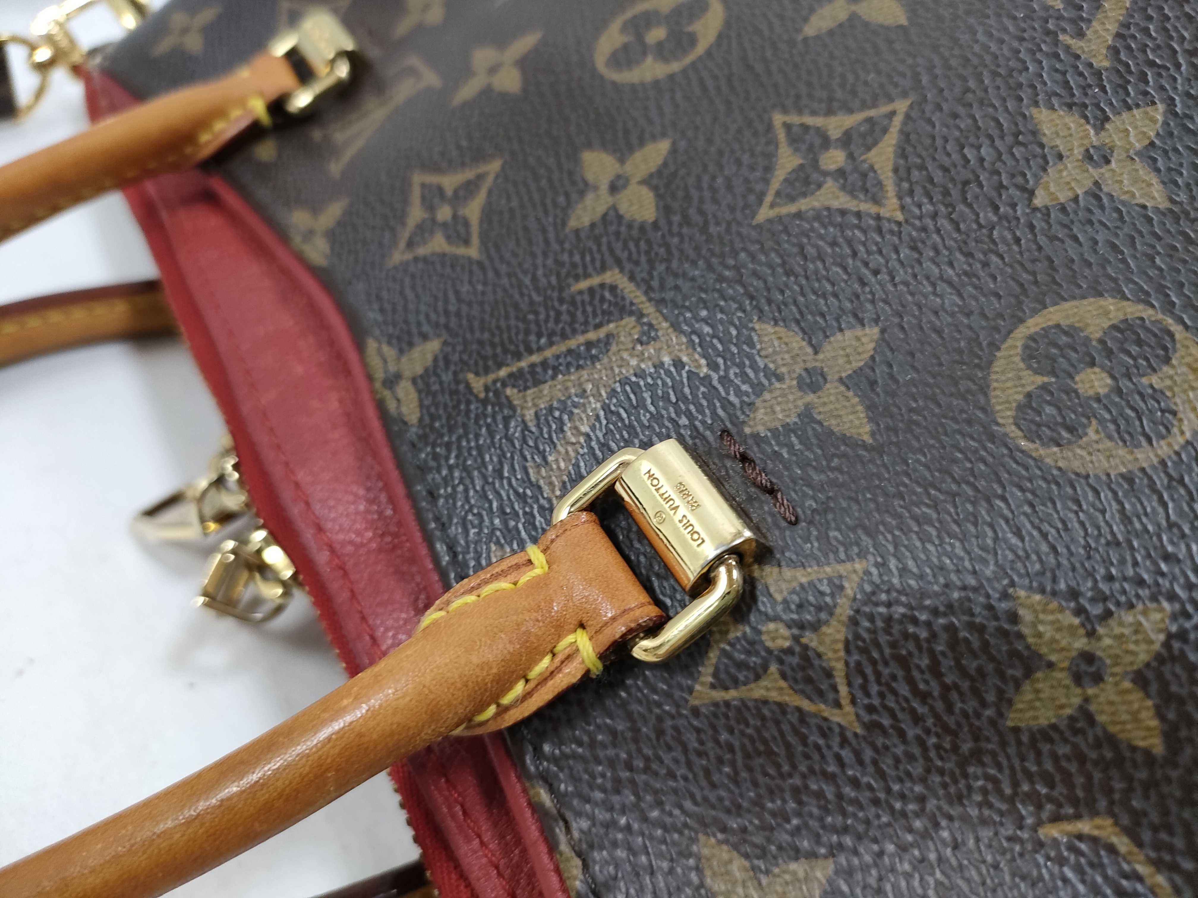 Monogram Pallas M41175 SP2185 Brown x Red Handbag — view 6