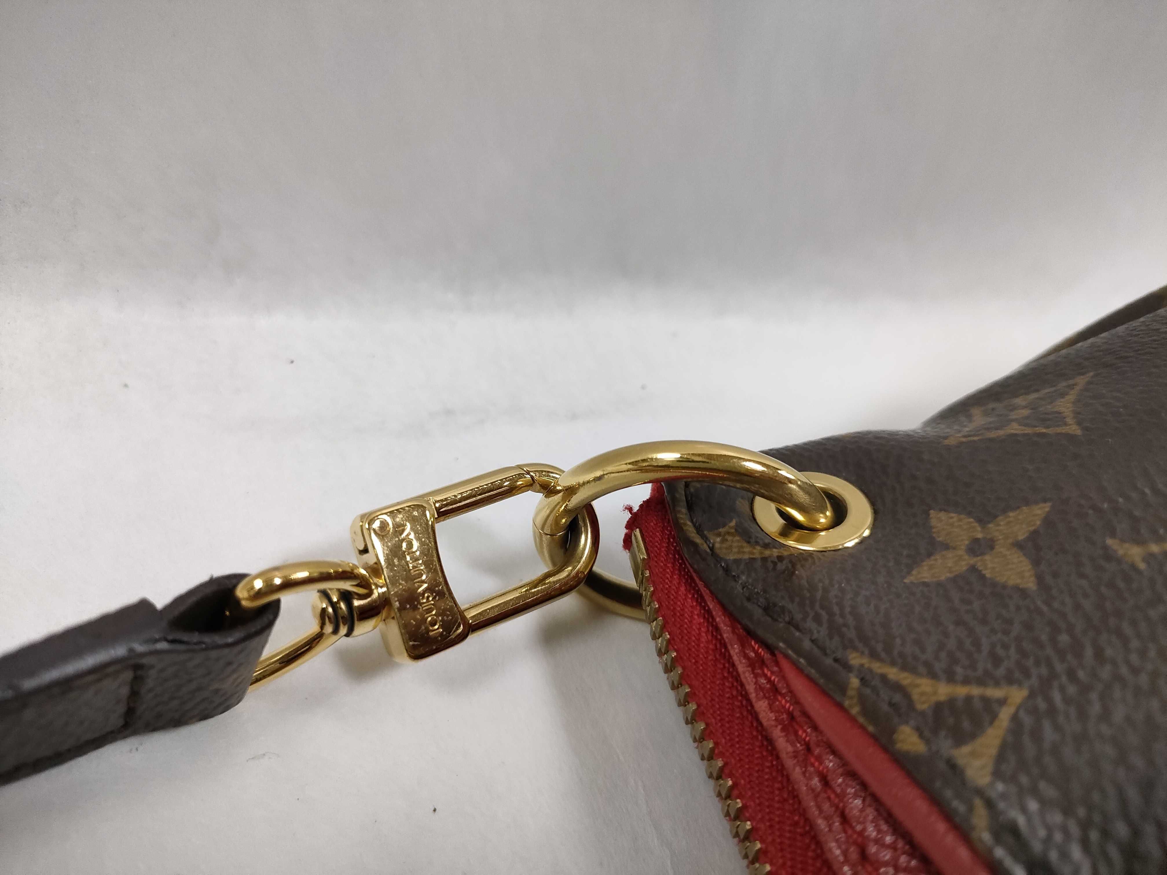 Monogram Pallas M41175 SP2185 Brown x Red Handbag — view 7