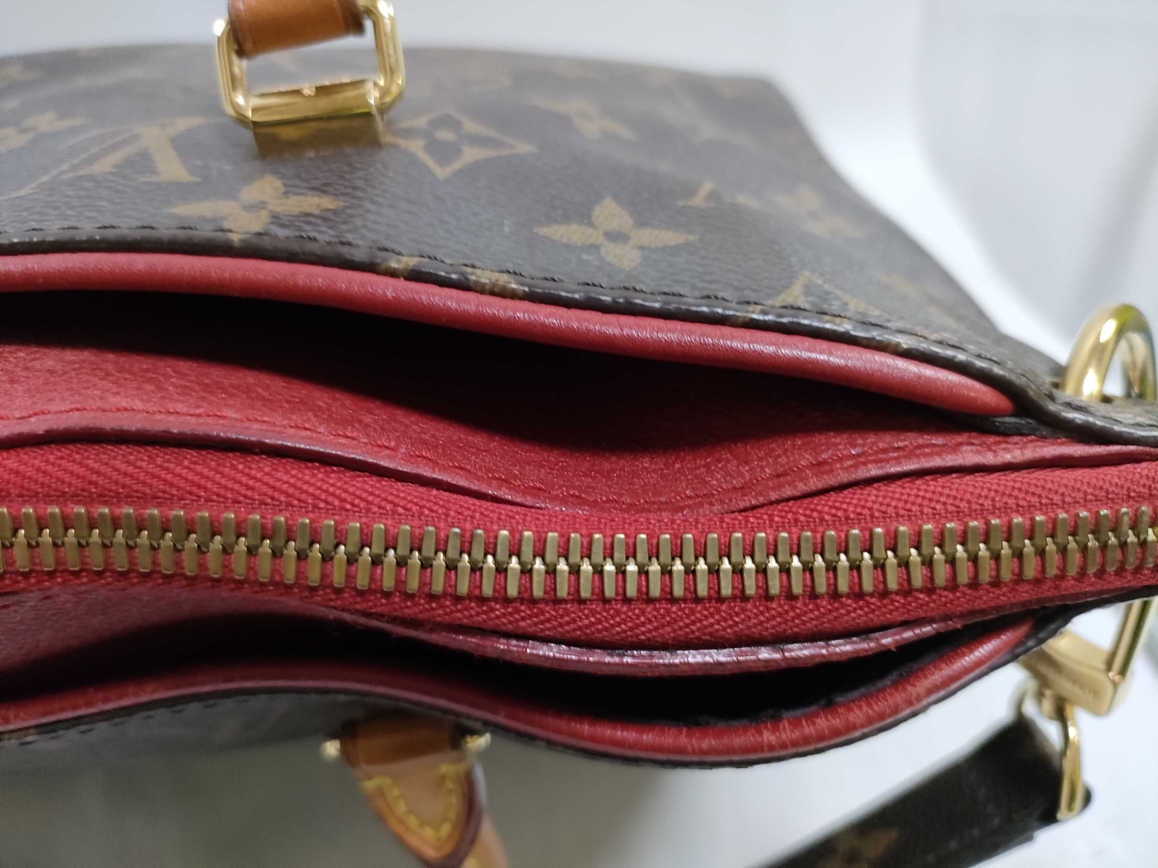 Monogram Pallas M41175 SP2185 Brown x Red Handbag — view 8