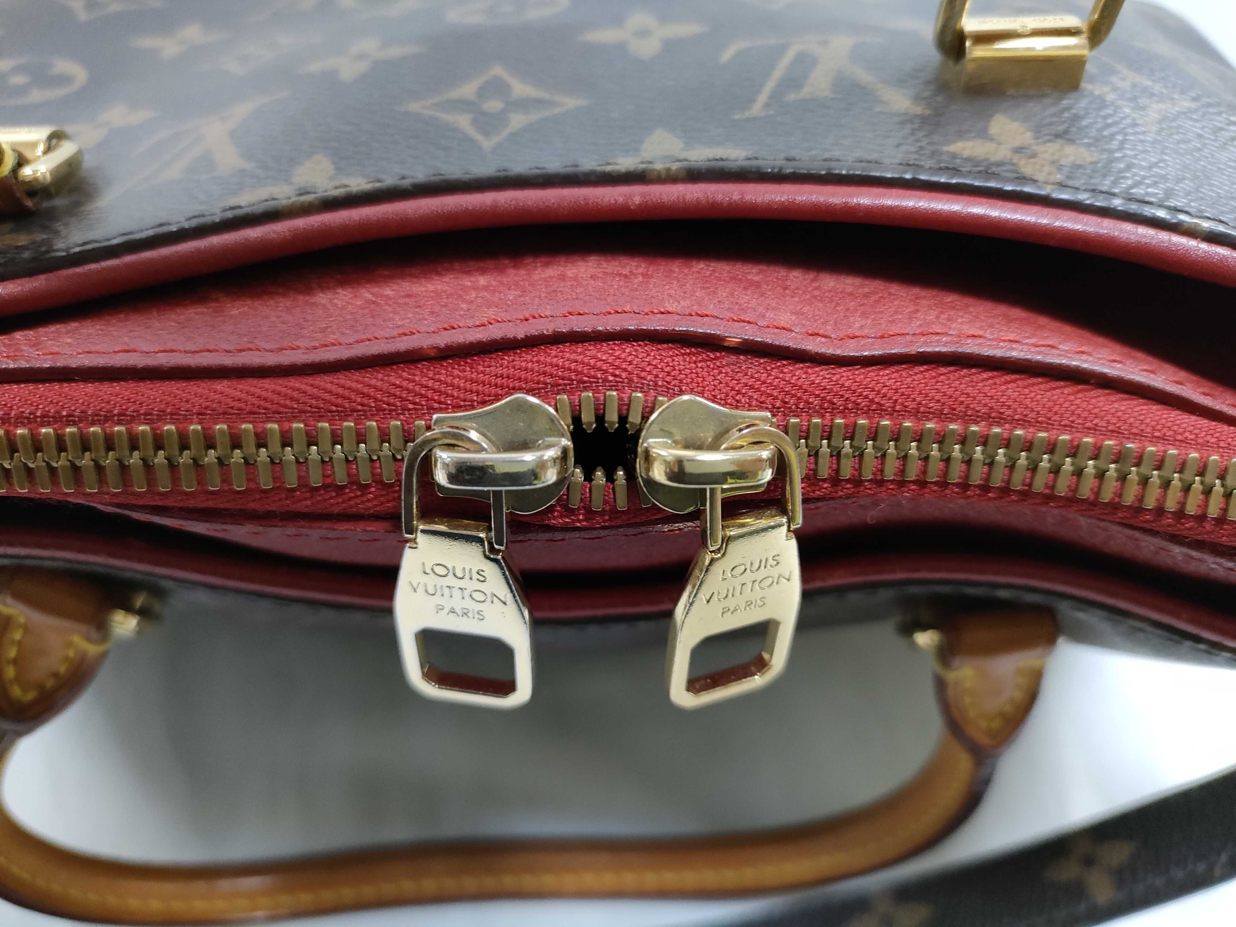 Monogram Pallas M41175 SP2185 Brown x Red Handbag — view 9