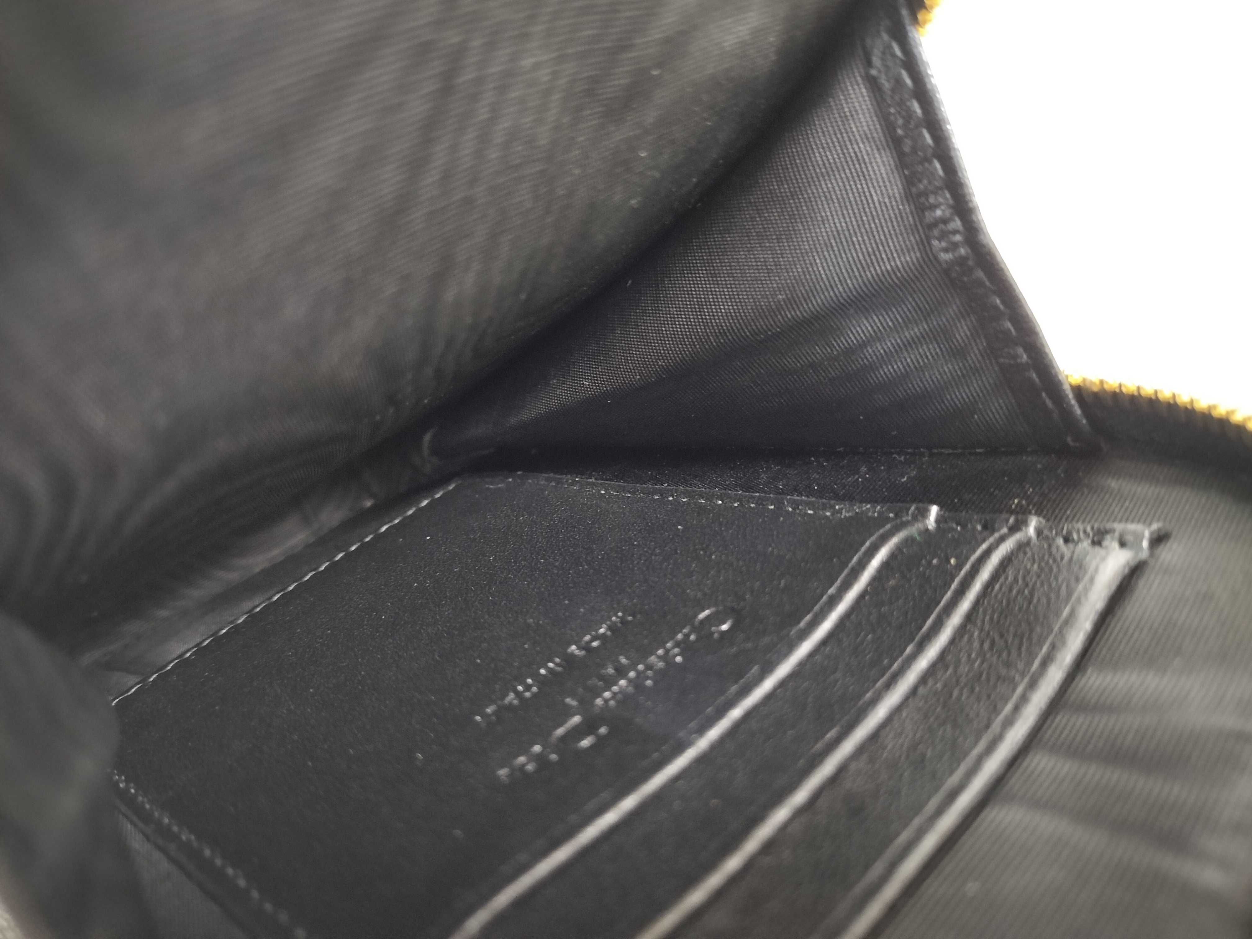 Cannage Leather Phone Pouch Black Shoulder Bag — view 9