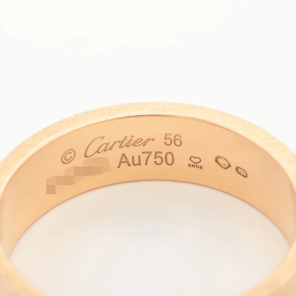 Love Ring 750 (PG) 6.4g Size 56 BHQ992 (Dents) — view 3
