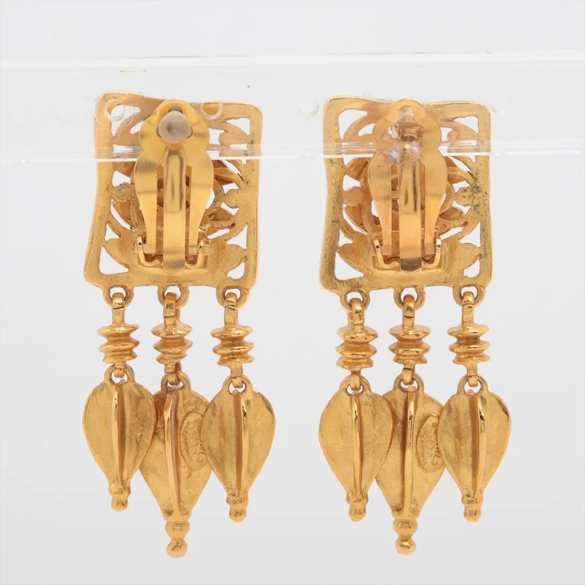 Coco Mark 95A Earrings (Pair) GP Gold. Shows signs of wear, — view 2