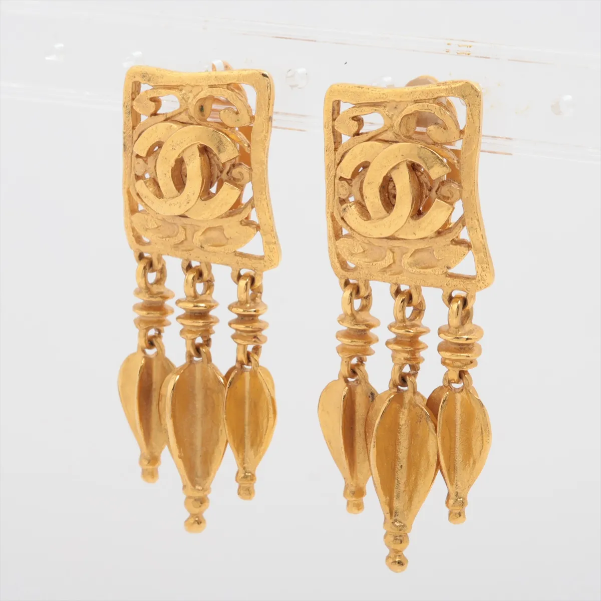 Coco Mark 95A Earrings (Pair) GP Gold. Shows signs of wear, — view 3