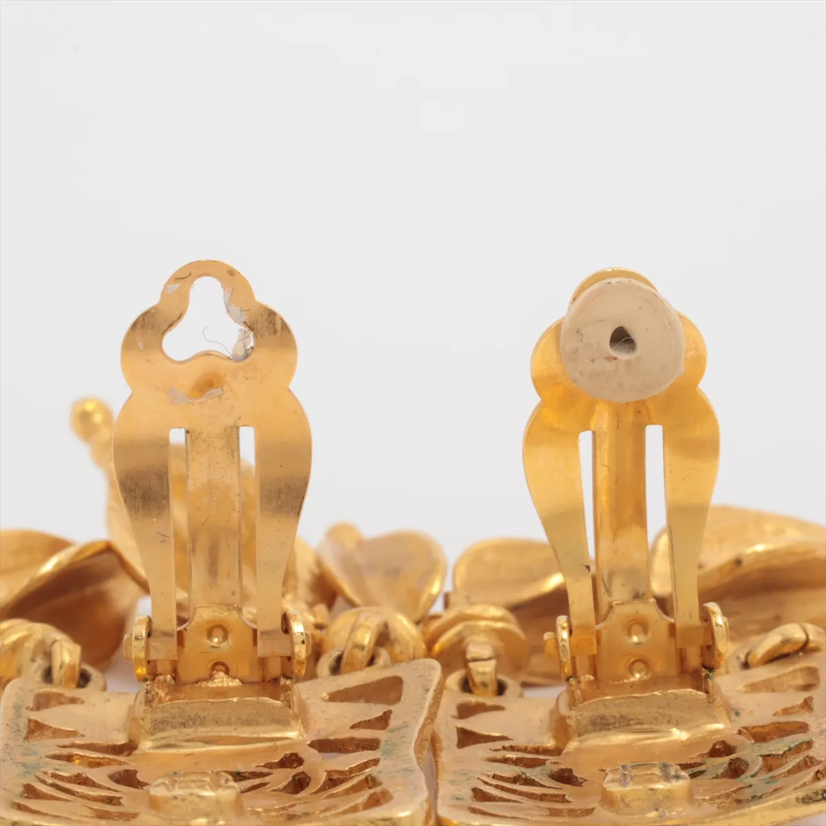 Coco Mark 95A Earrings (Pair) GP Gold. Shows signs of wear, — view 4