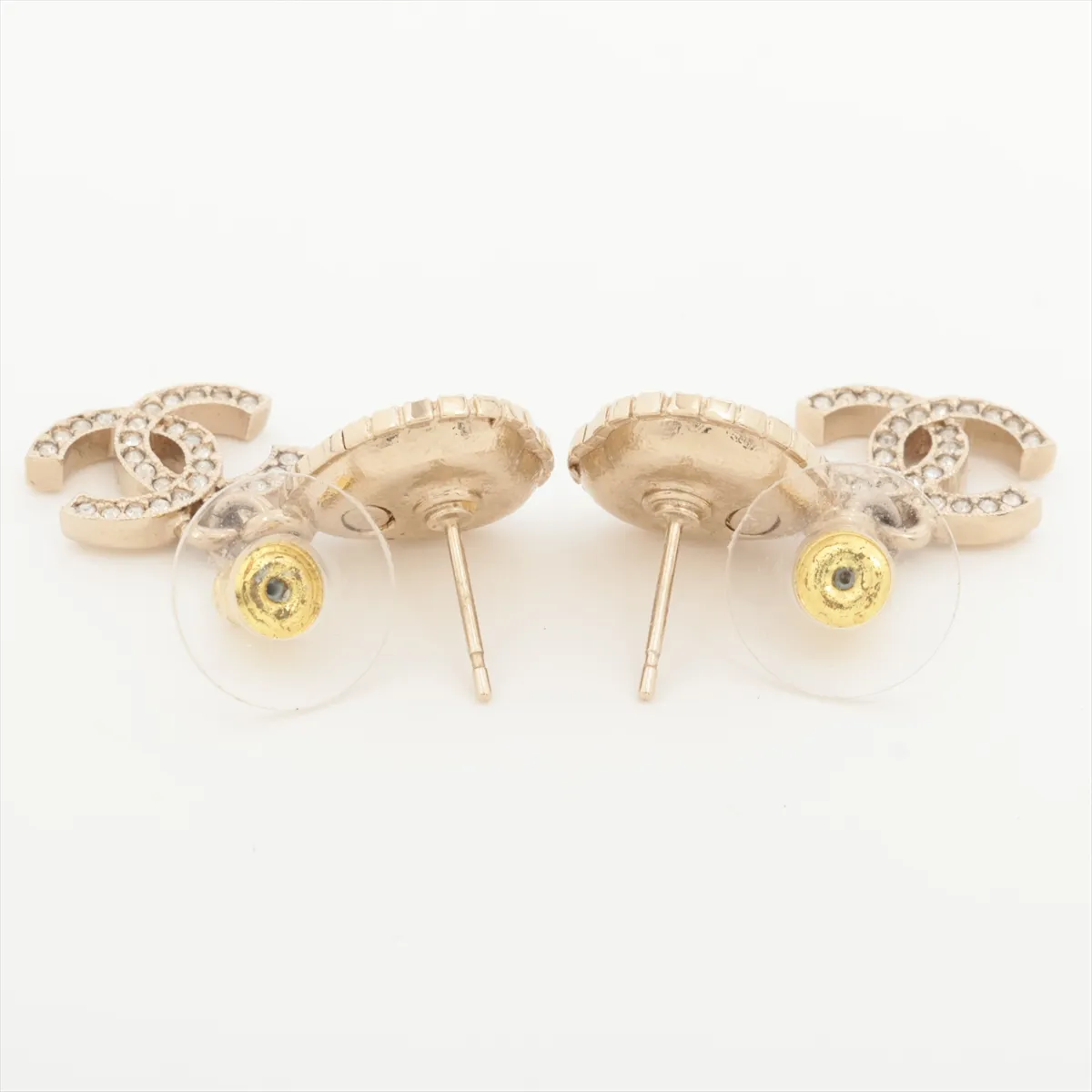 Cocomark Heart C24A Earrings (for both ears) GP x Rhinestone x Fake Pearl Gold — view 4