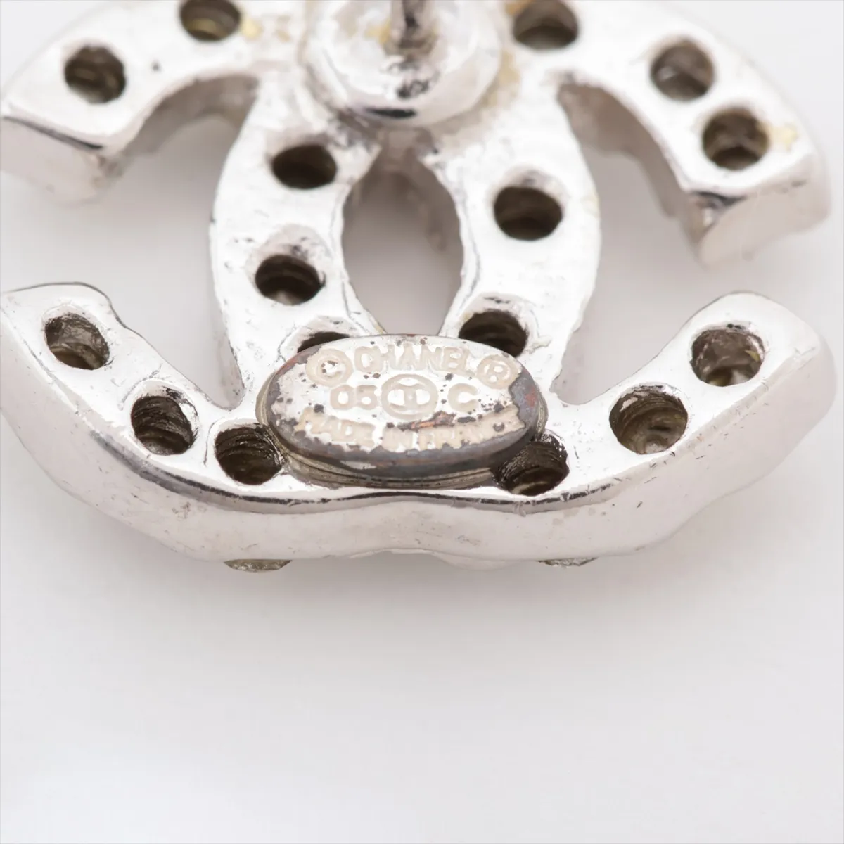 Cocomark 05C Earrings (for both ears) GP x Rhinestone Silver — view 5