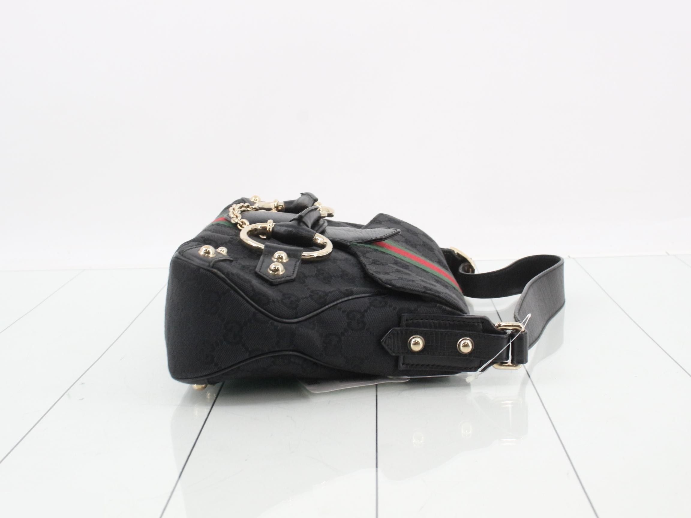 GG Canvas Horsebit Shoulder Bag — view 3