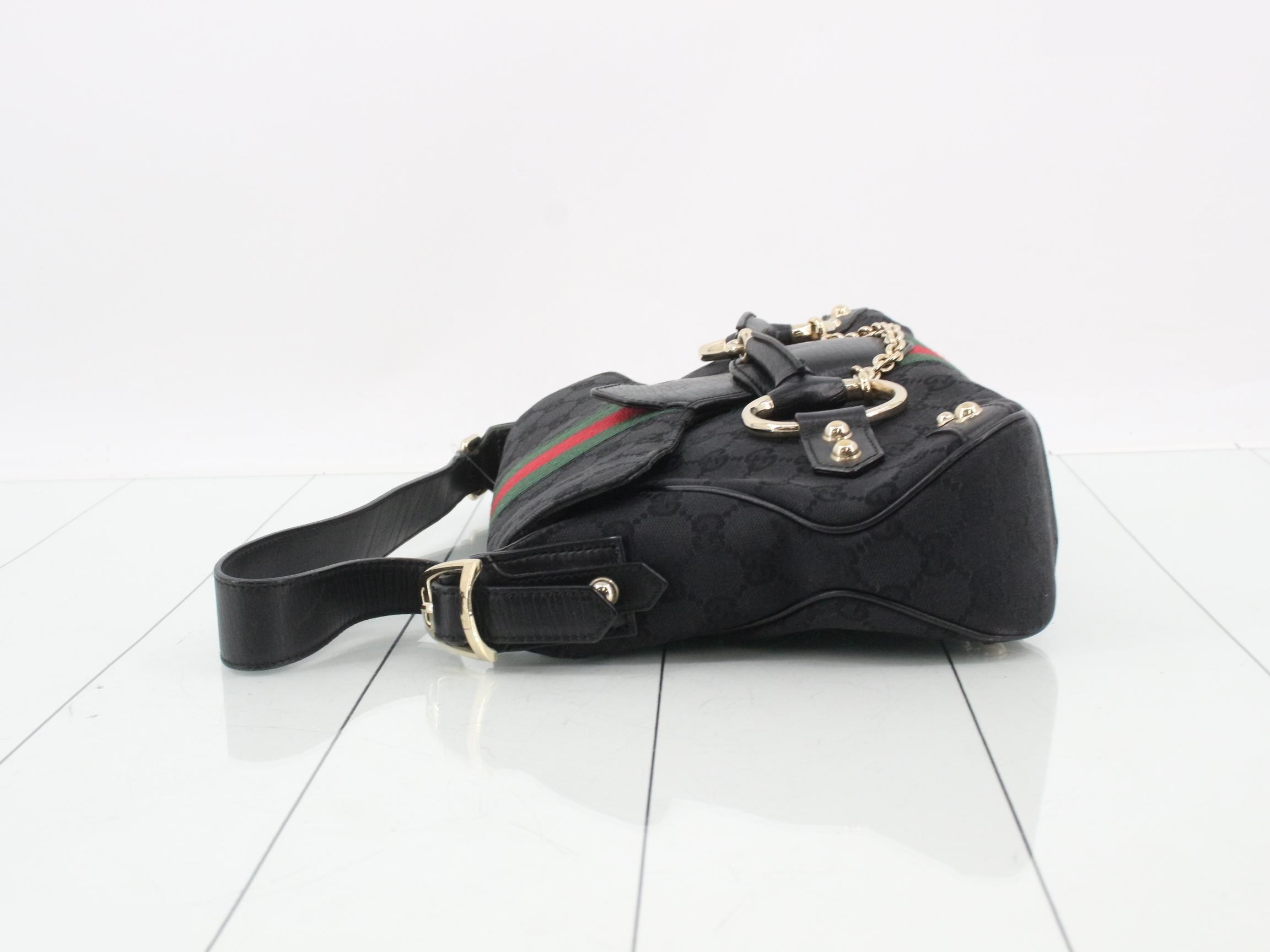 GG Canvas Horsebit Shoulder Bag — view 4