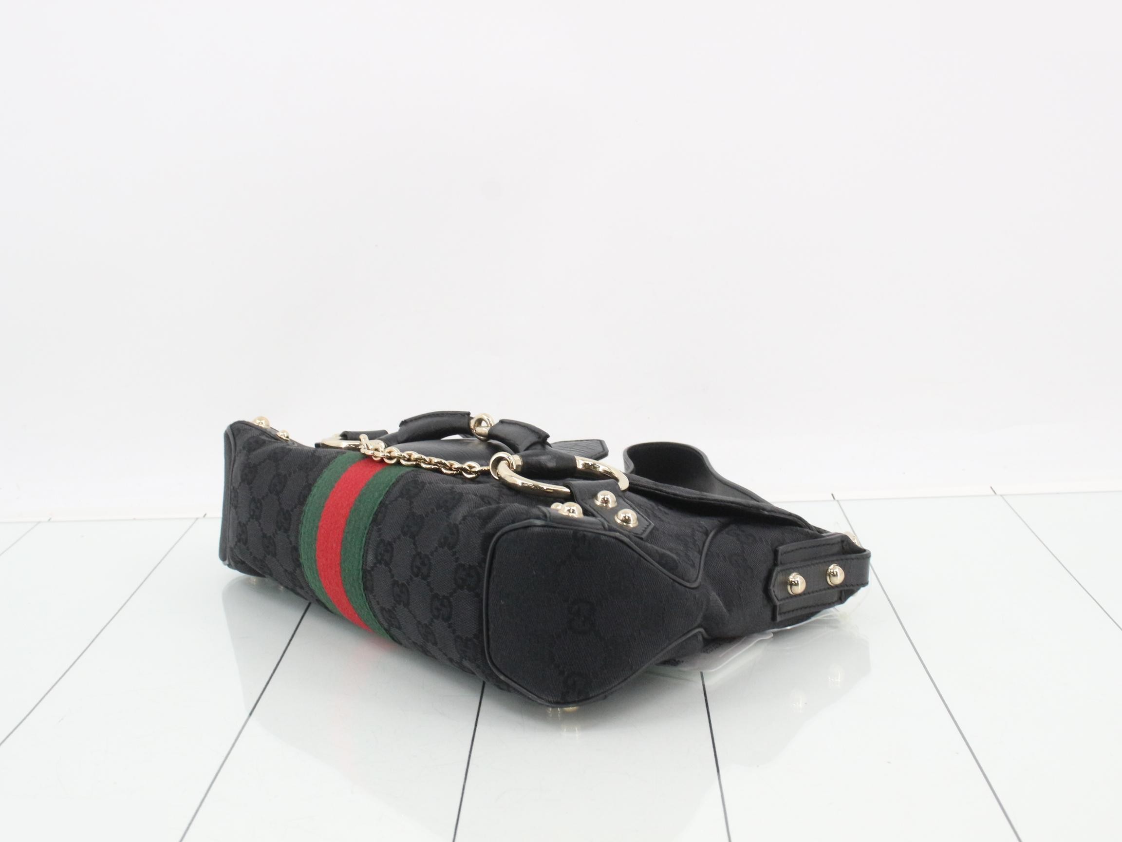 GG Canvas Horsebit Shoulder Bag — view 6