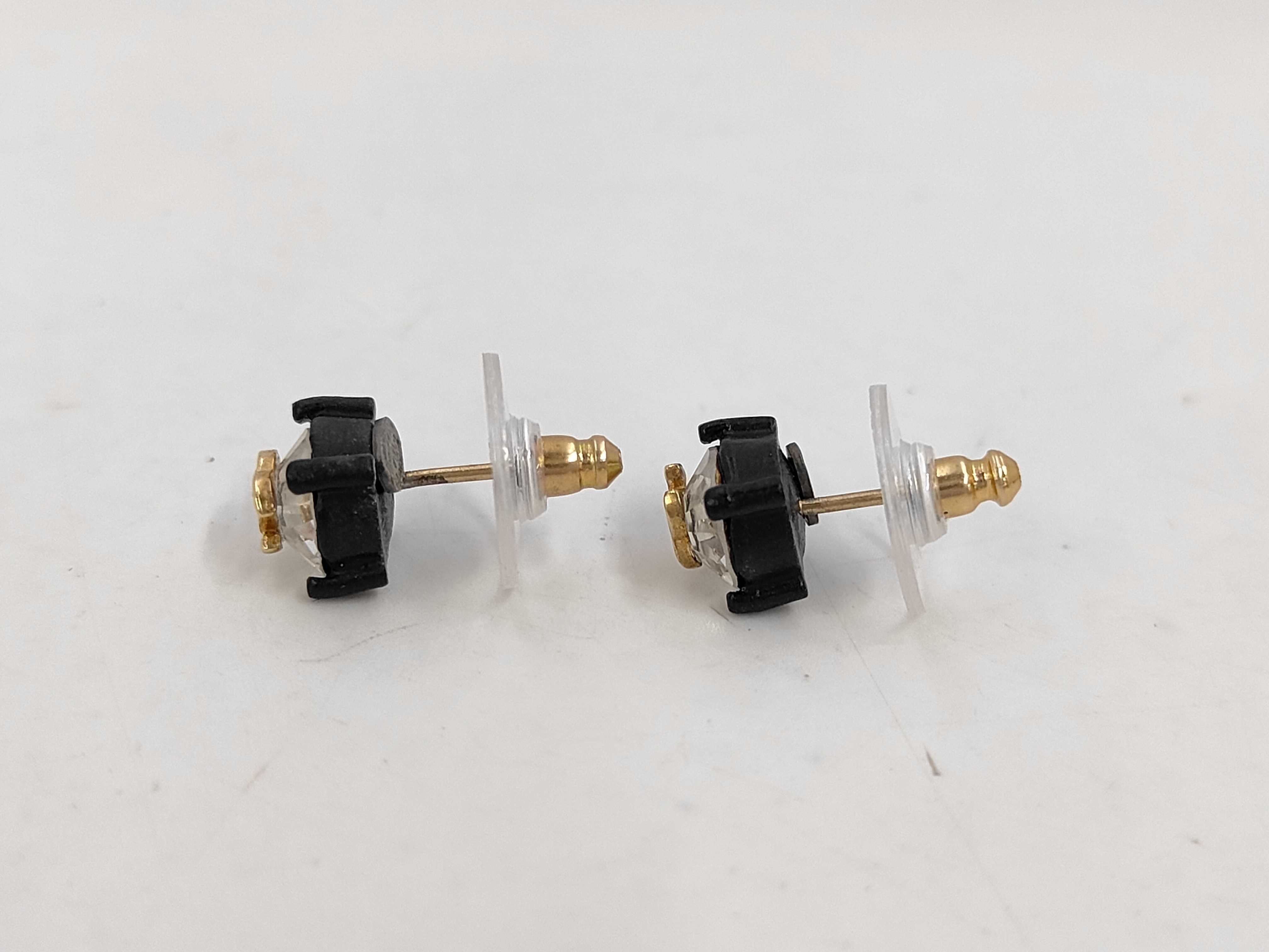 Rhinestone Coco Mark Earrings — view 5