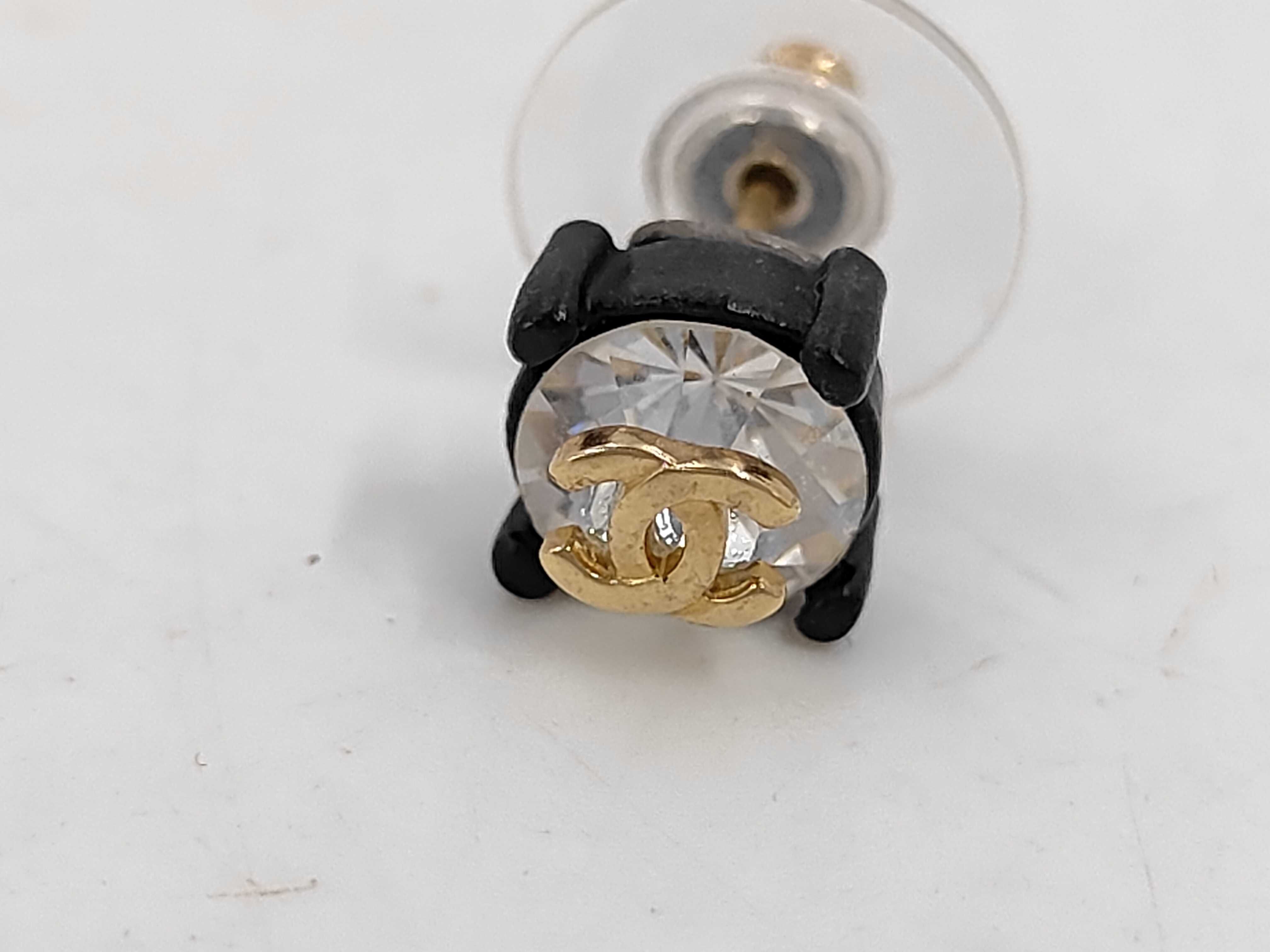 Rhinestone Coco Mark Earrings — view 6