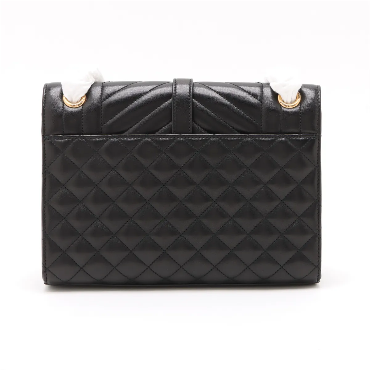 Envelope Leather Chain Shoulder Bag Black 600185 — view 2