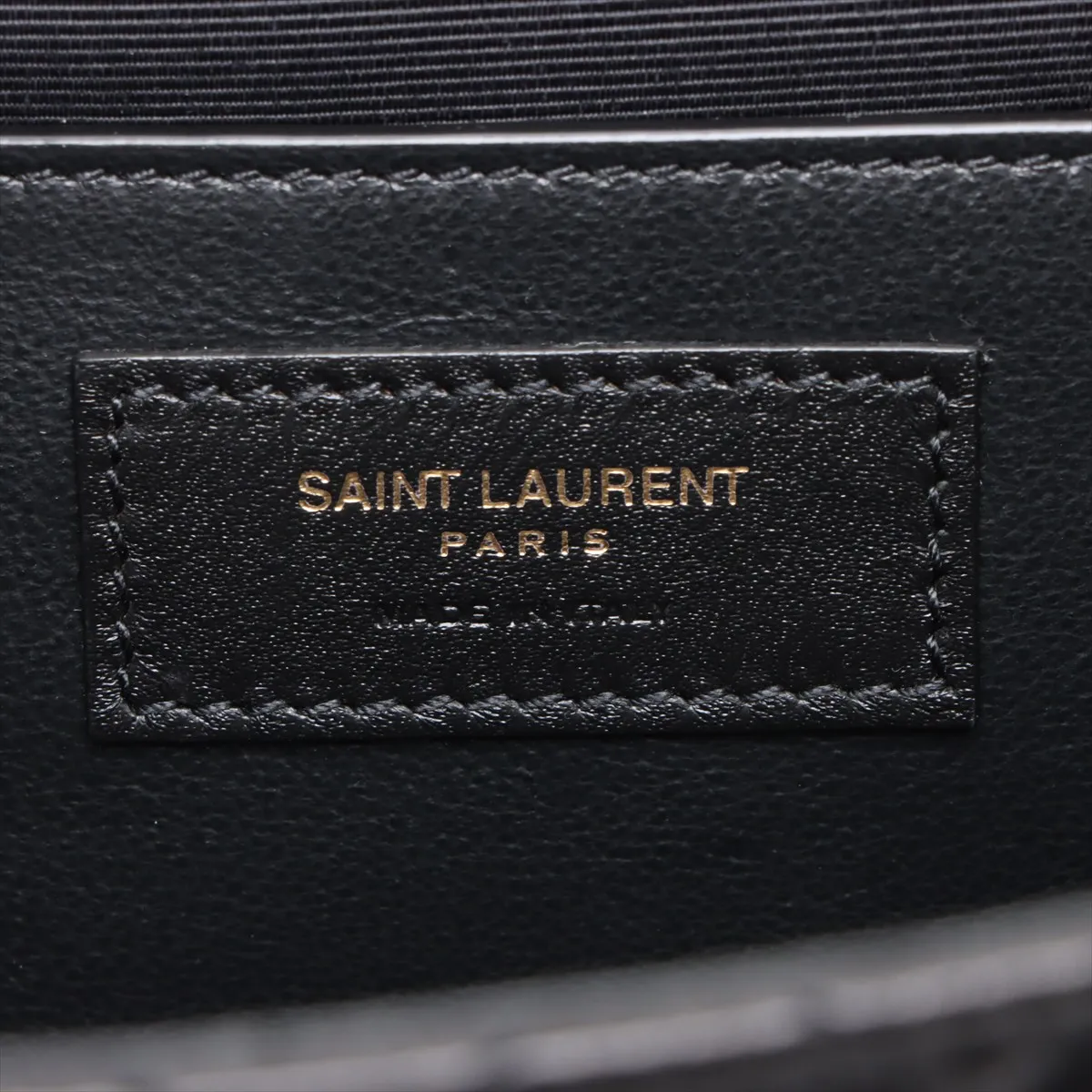 Envelope Leather Chain Shoulder Bag Black 600185 — view 9