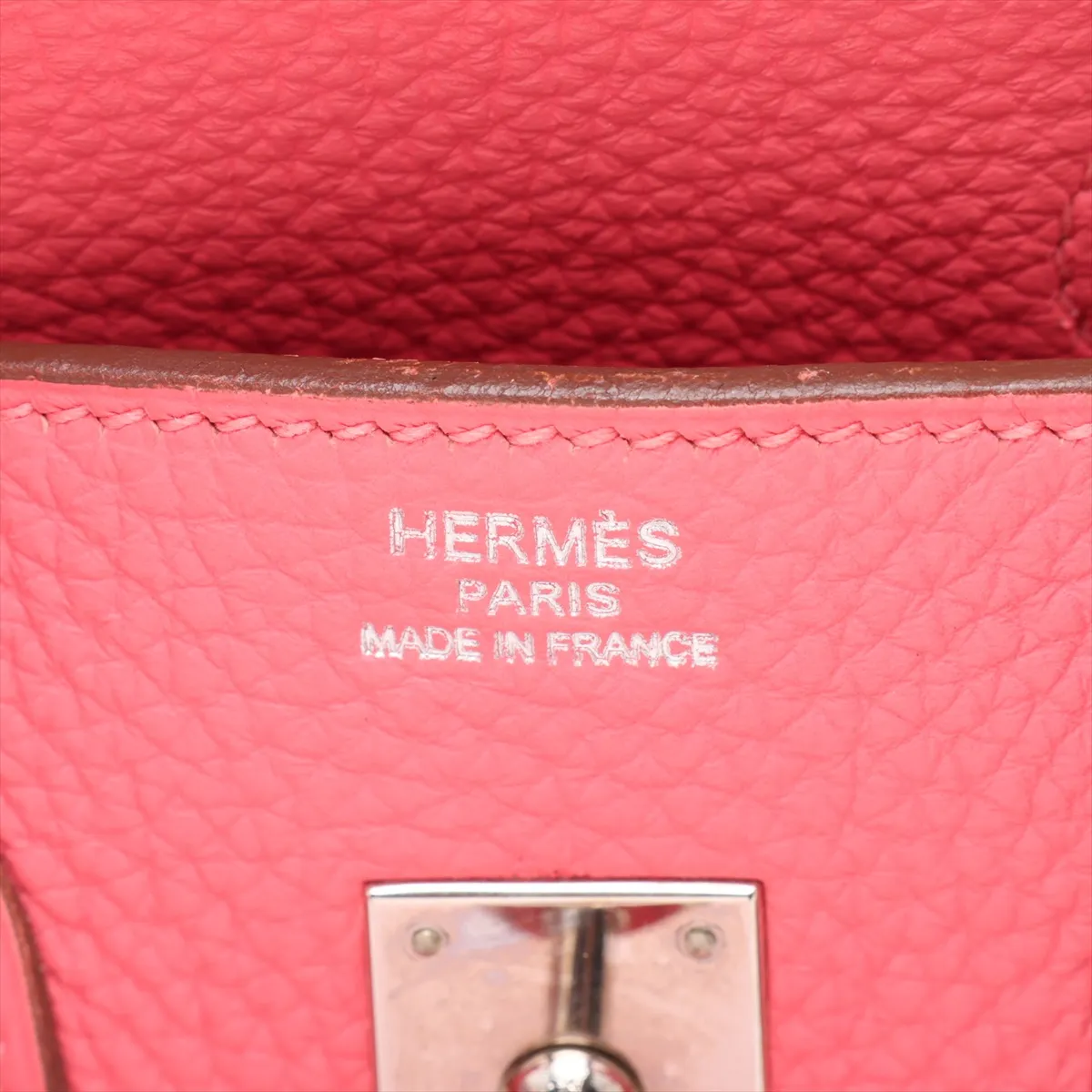 [Individually packaged] Hermes Birkin 25 Letournée Togo Rose Lipstick Silver Hardware Q: 2013 — view 10