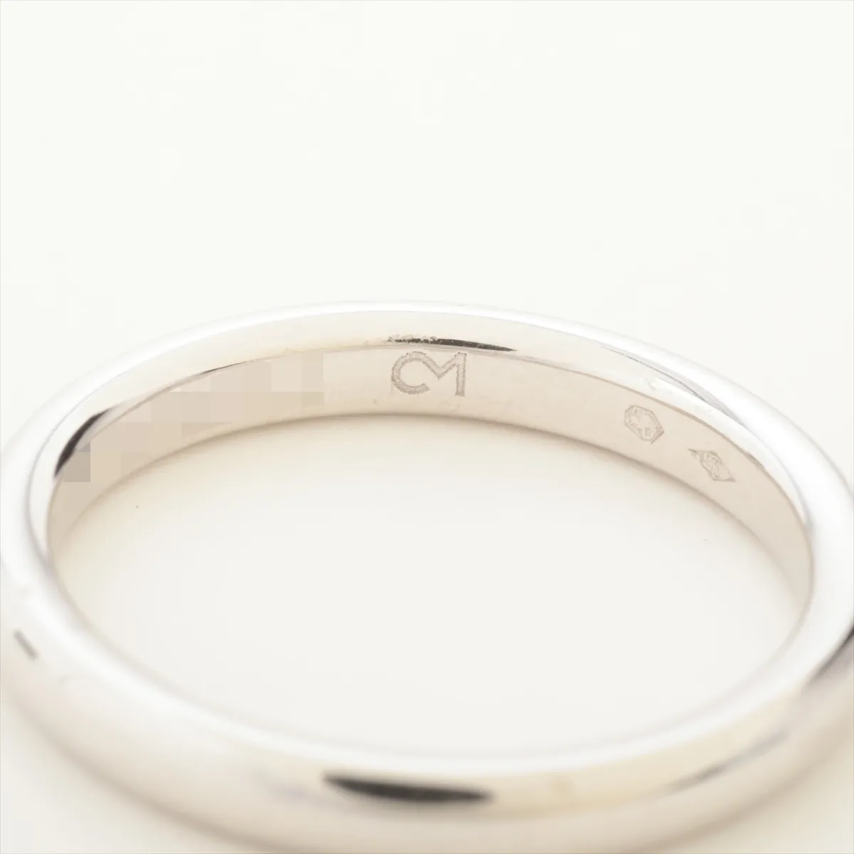 Infini Ring, Pt950, 5.2g, Size 52, Initials, BL69847, Dents — view 4