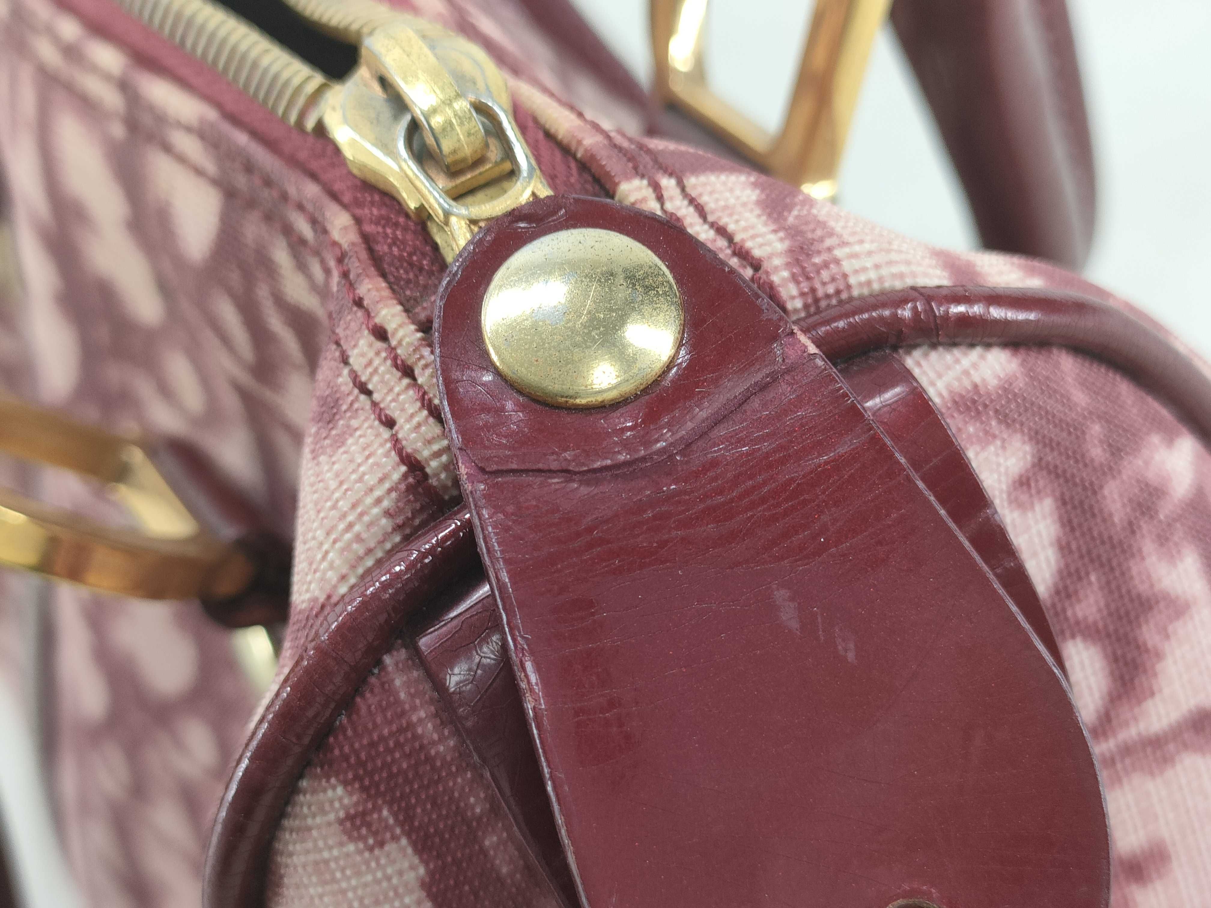 Trotter Leather Mini Boston Bag, Red Handbag (No padlock or key included) ED C 0051 Boston Bag — view 15