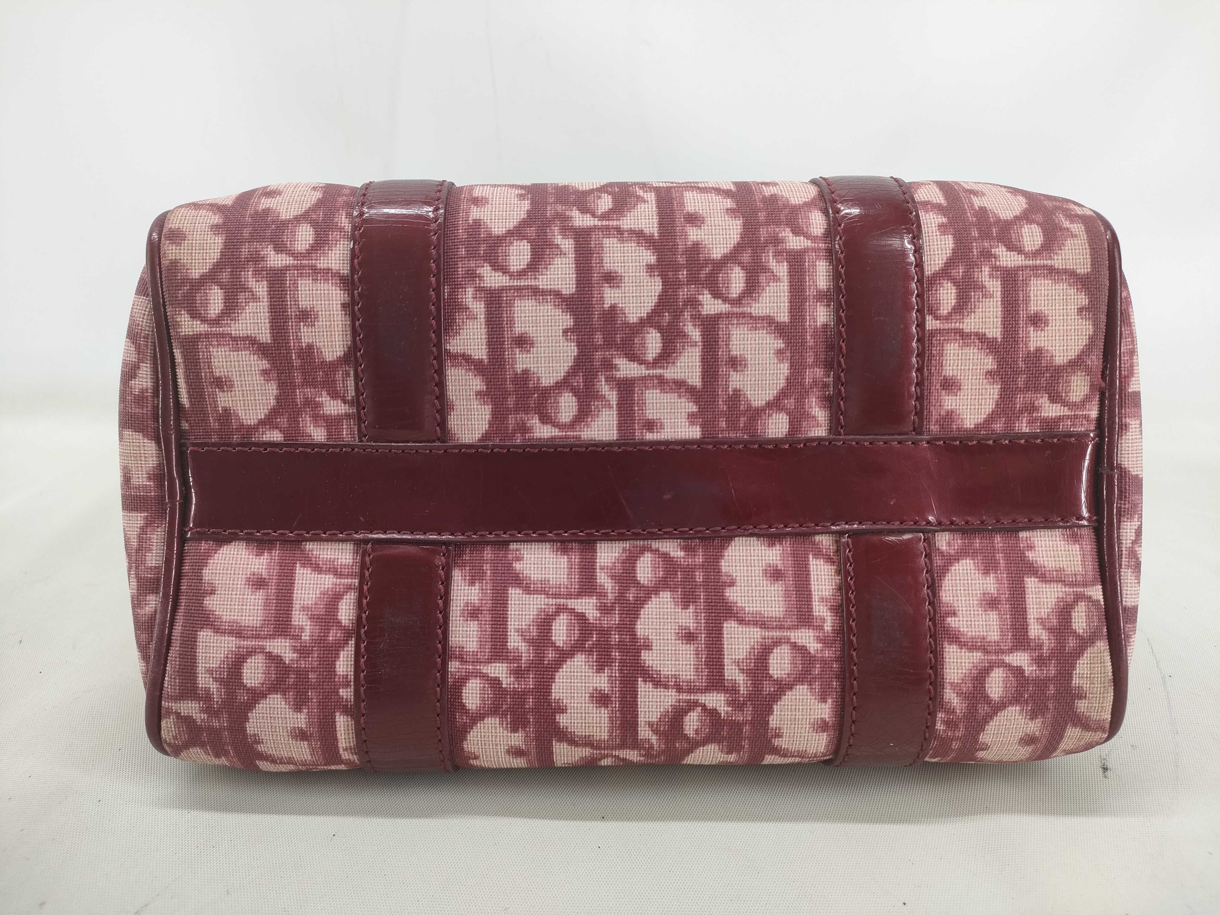 Trotter Leather Mini Boston Bag, Red Handbag (No padlock or key included) ED C 0051 Boston Bag — view 3