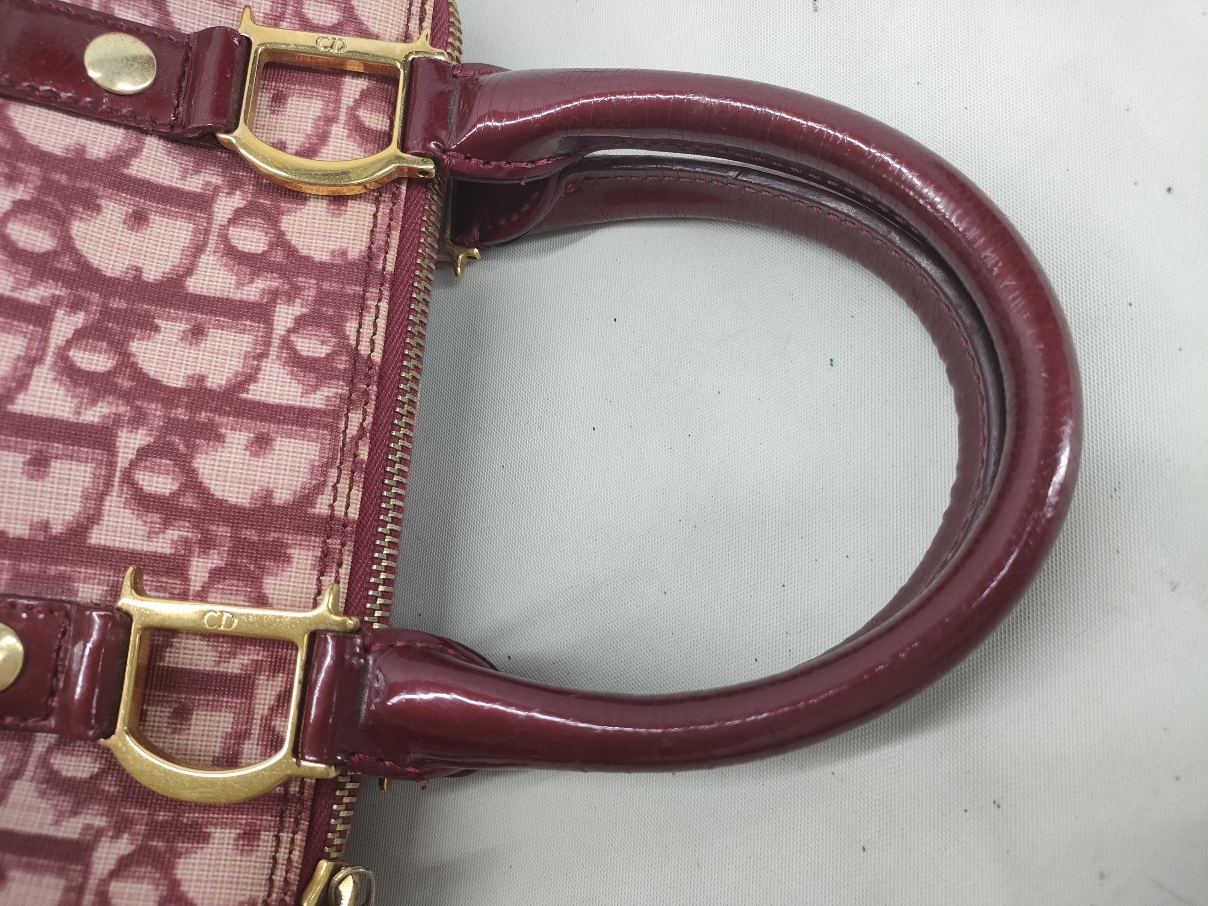 Trotter Leather Mini Boston Bag, Red Handbag (No padlock or key included) ED C 0051 Boston Bag — view 5