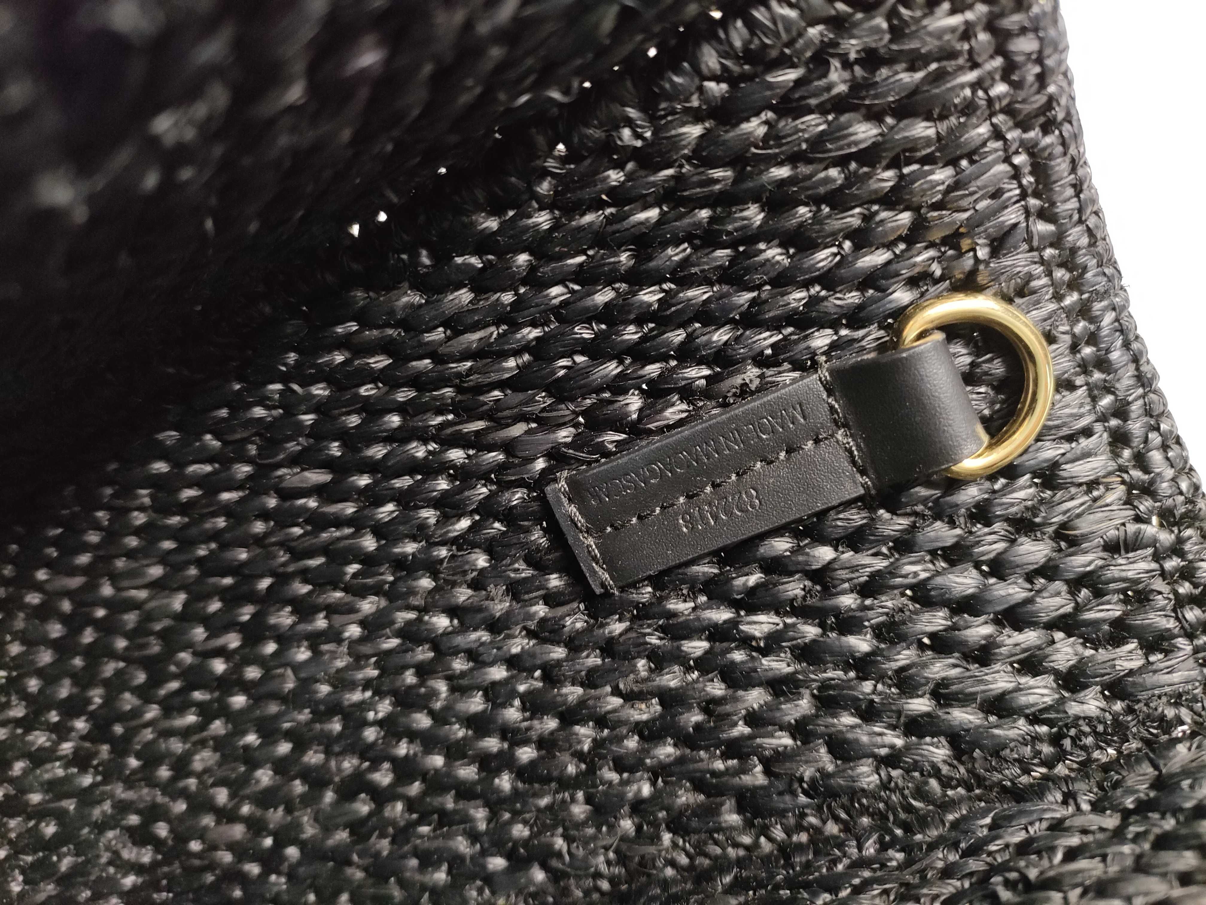 DU-Font Tote Small Raffia Handbag Black — view 11