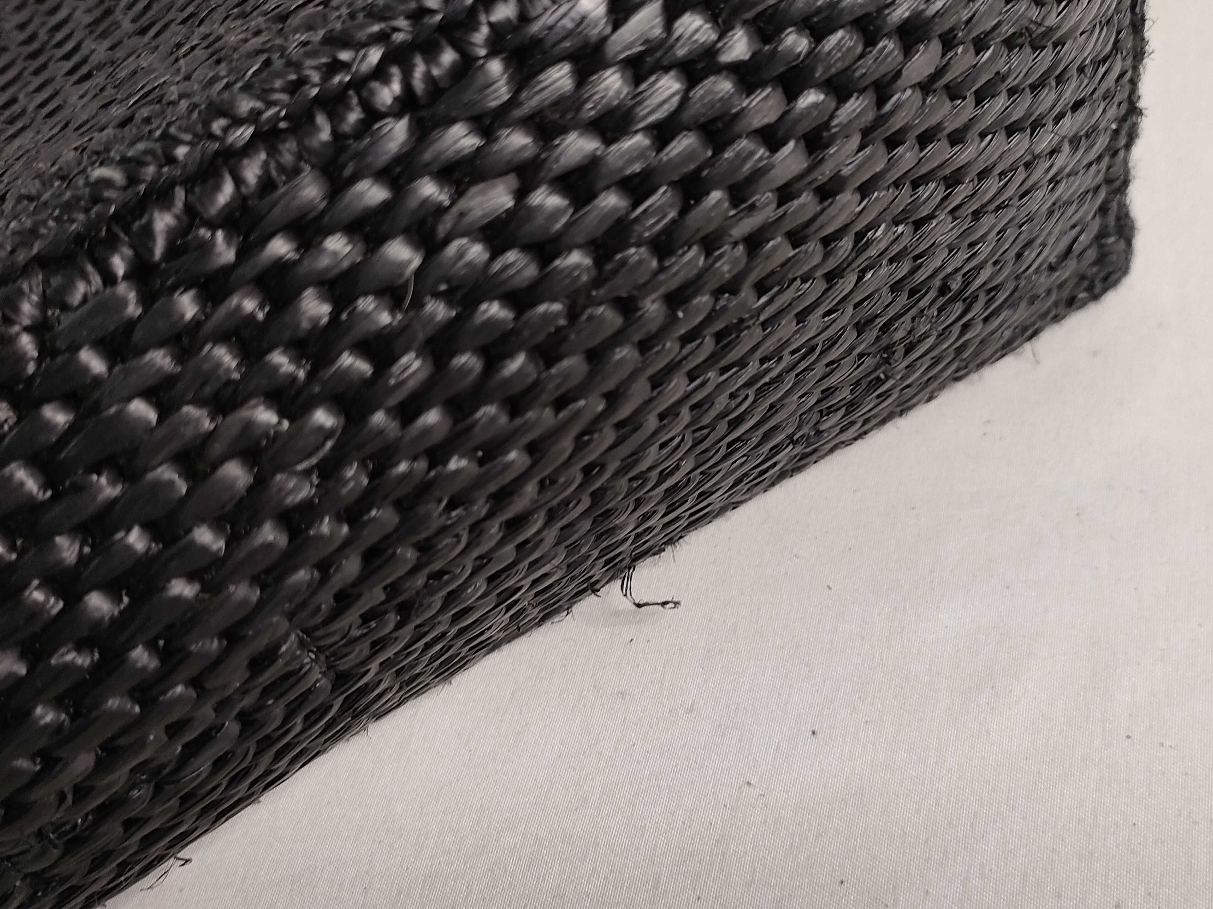 DU-Font Tote Small Raffia Handbag Black — view 13