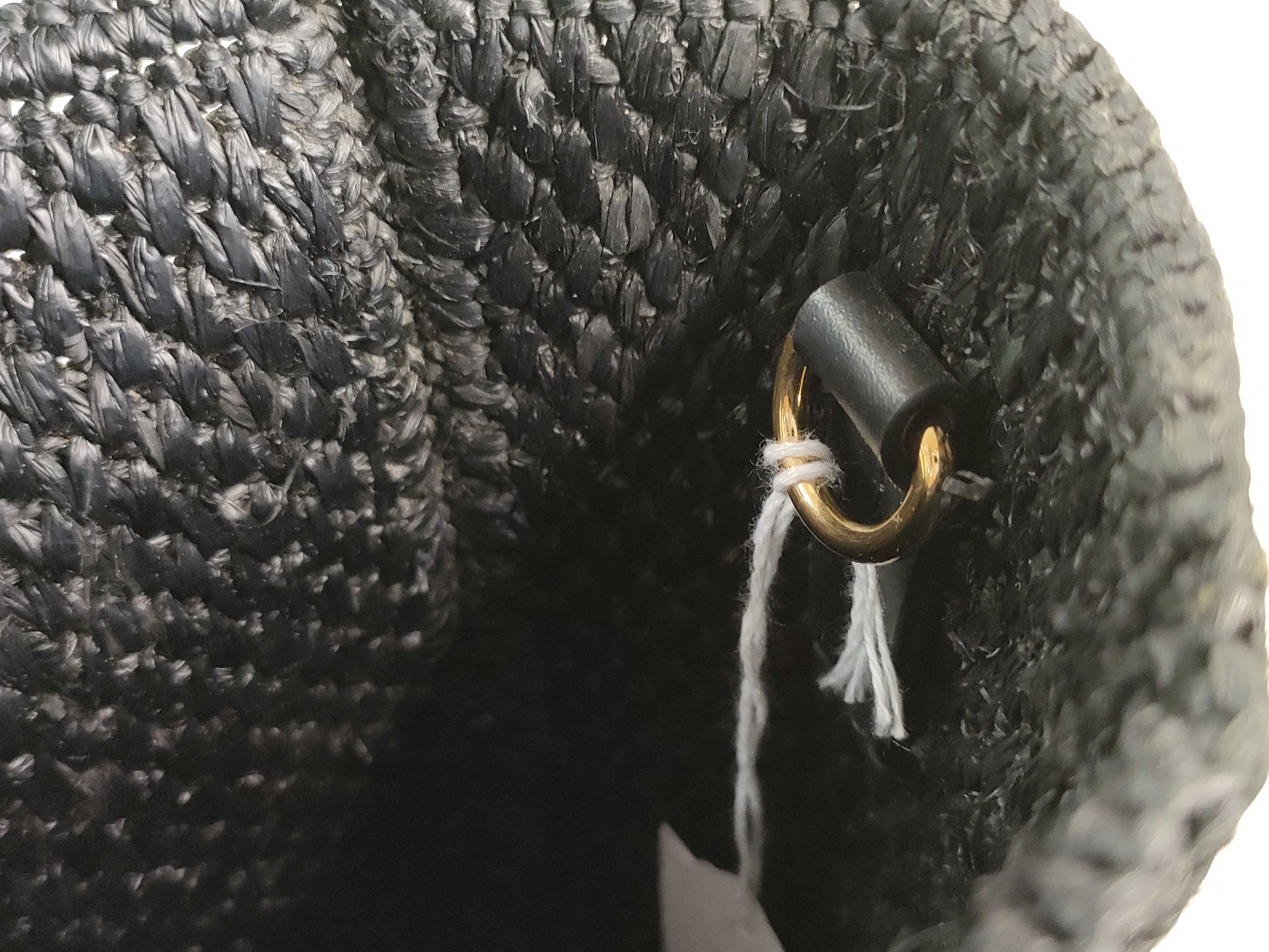 DU-Font Tote Small Raffia Handbag Black — view 14