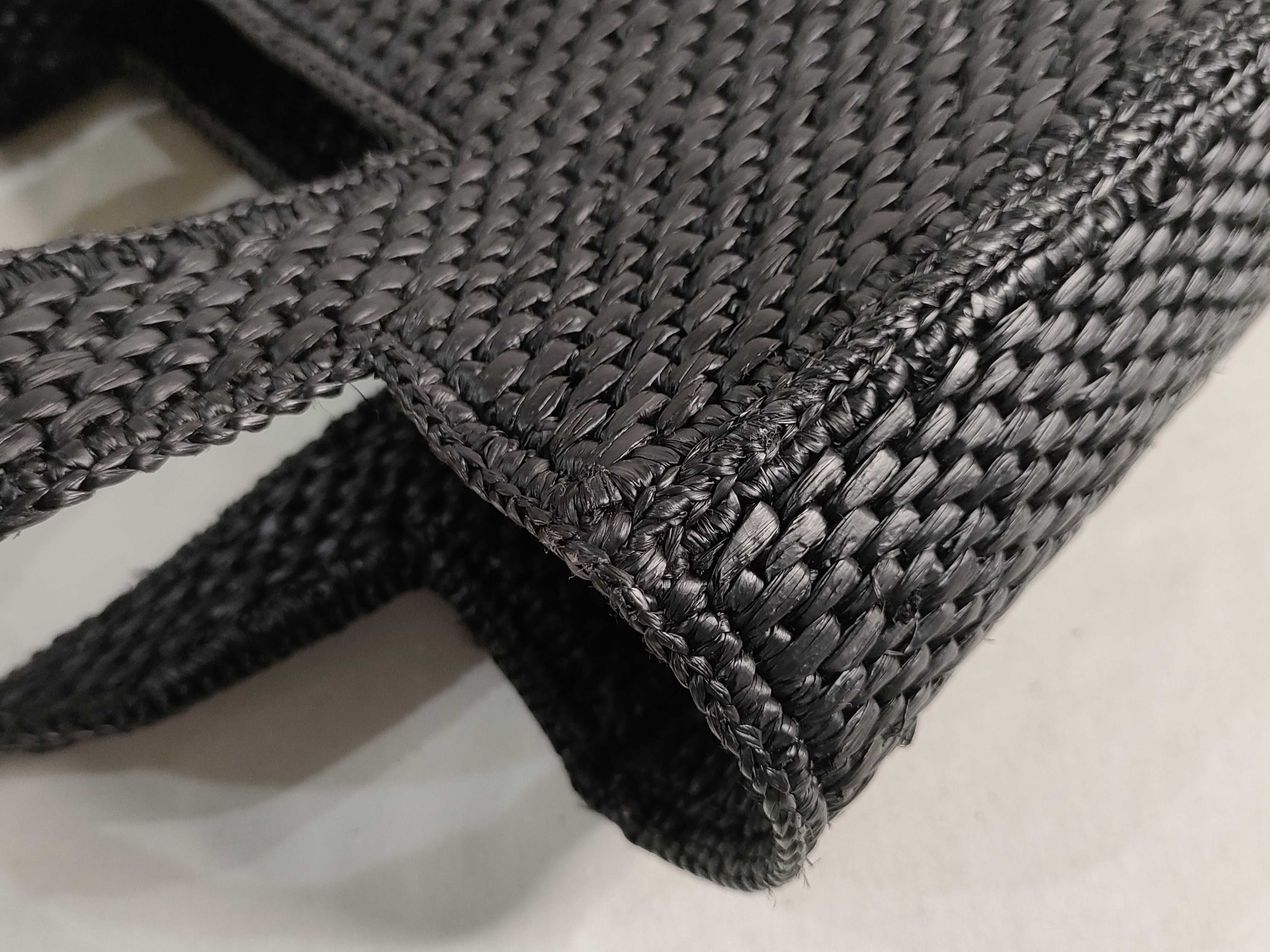 DU-Font Tote Small Raffia Handbag Black — view 15