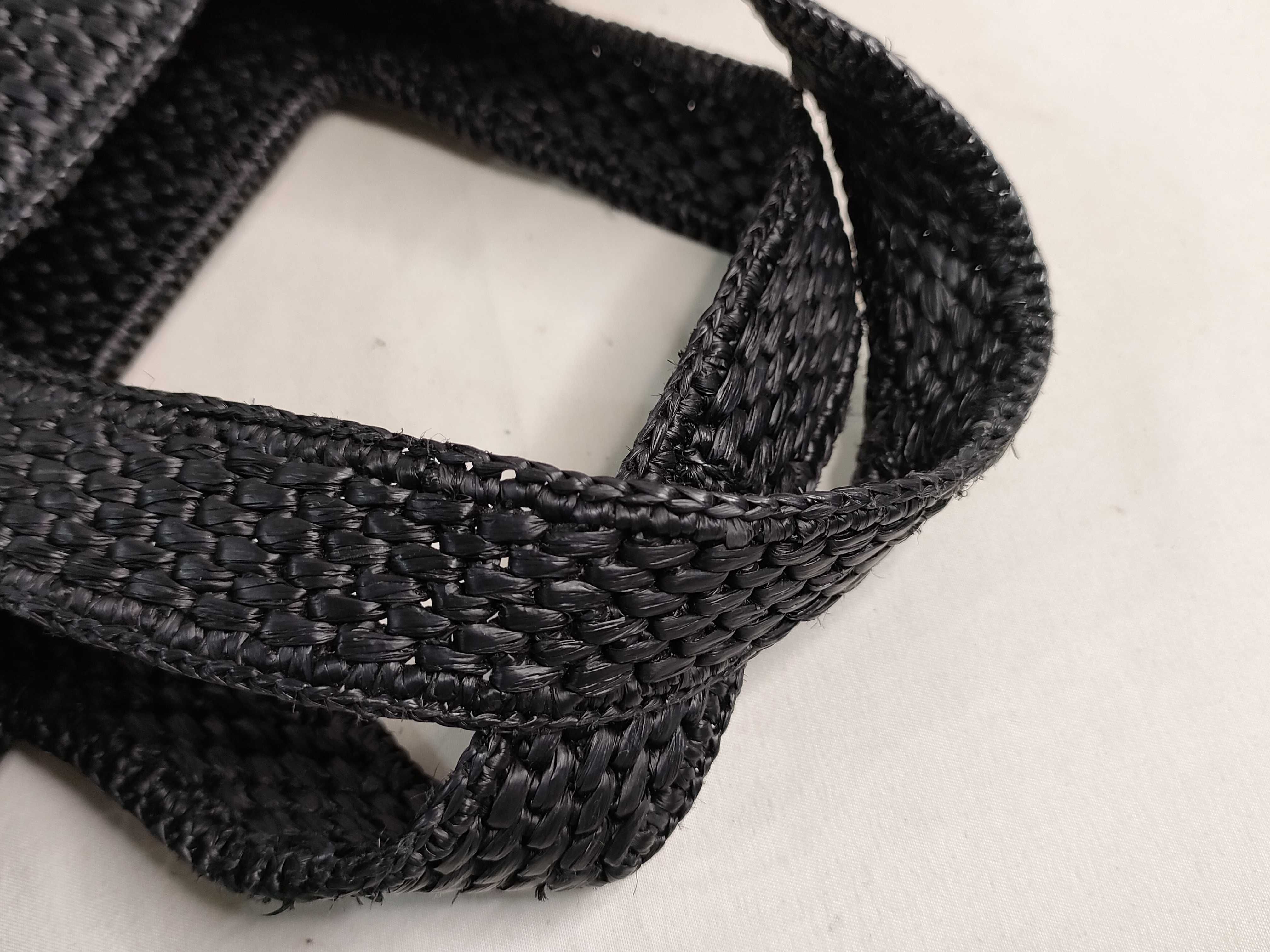 DU-Font Tote Small Raffia Handbag Black — view 4