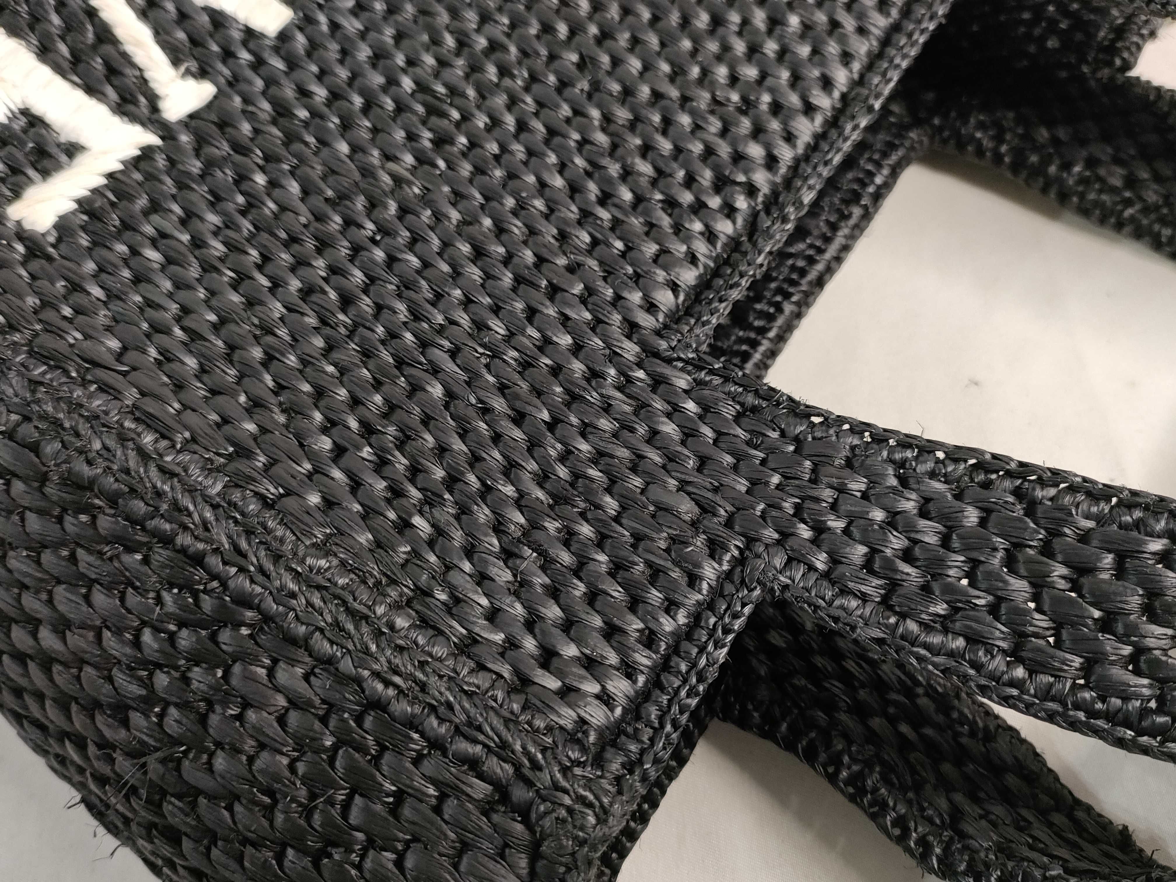 DU-Font Tote Small Raffia Handbag Black — view 5