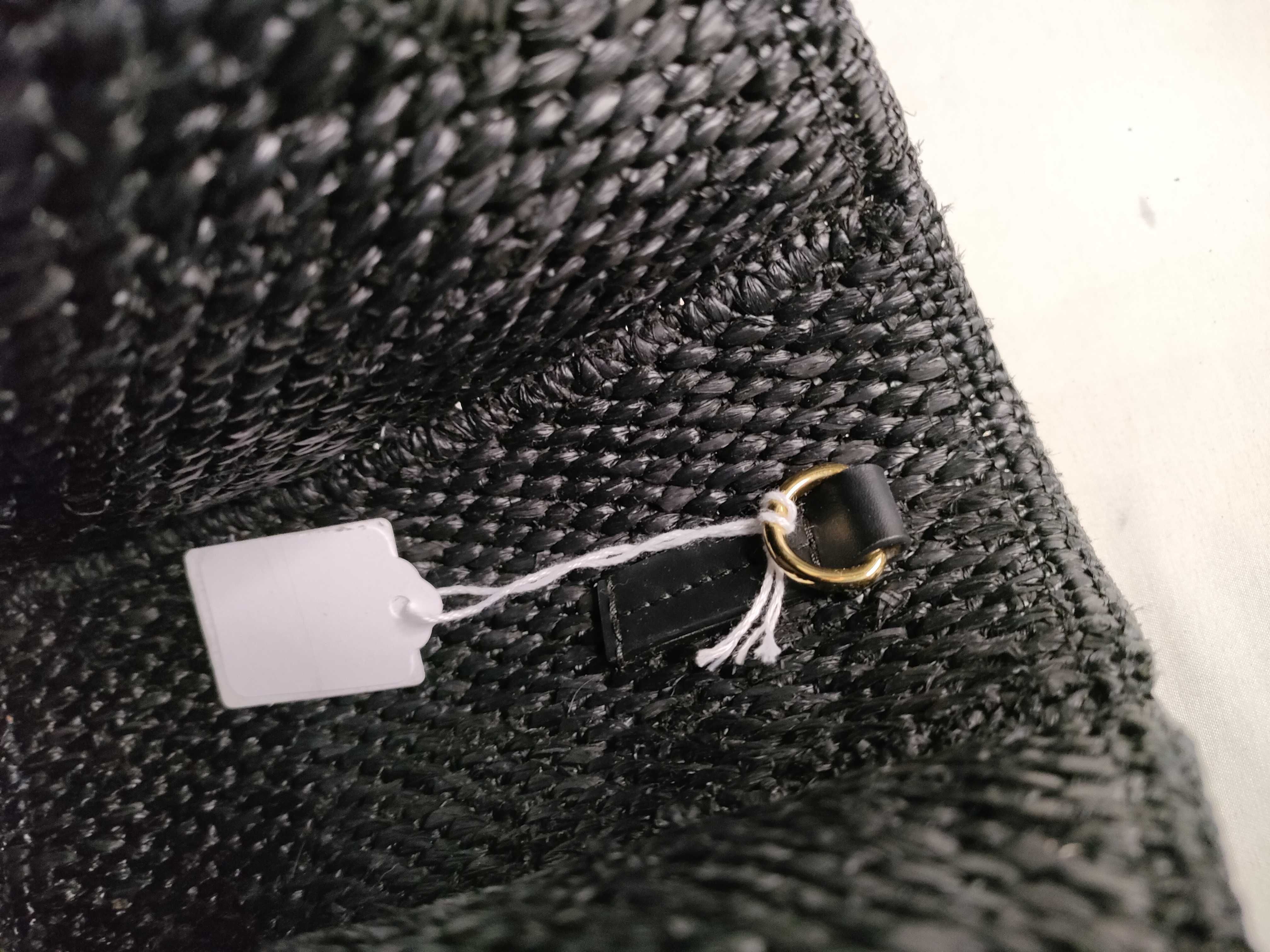 DU-Font Tote Small Raffia Handbag Black — view 9