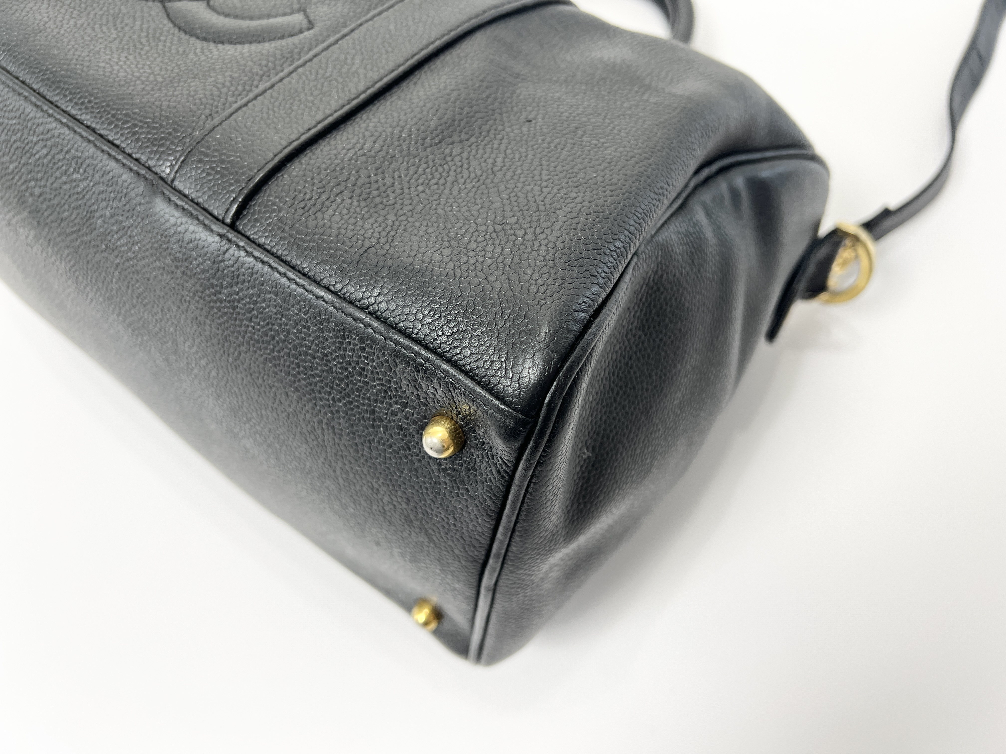 Coco Mark Large Coco Caviar Skin Leather 2-way Shoulder Bag, Handbag, Boston Bag (Series 3) — view 12