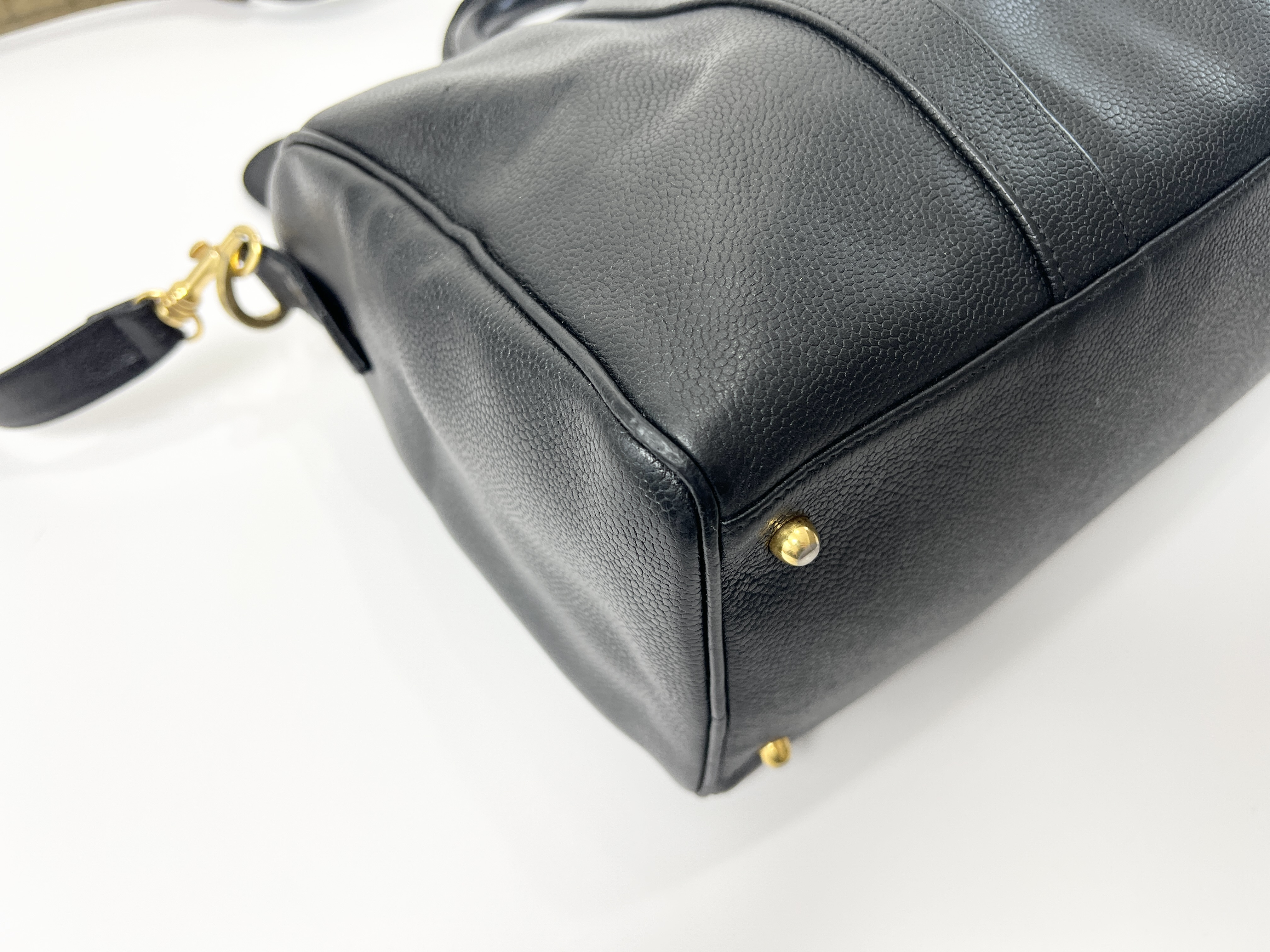 Coco Mark Large Coco Caviar Skin Leather 2-way Shoulder Bag, Handbag, Boston Bag (Series 3) — view 13
