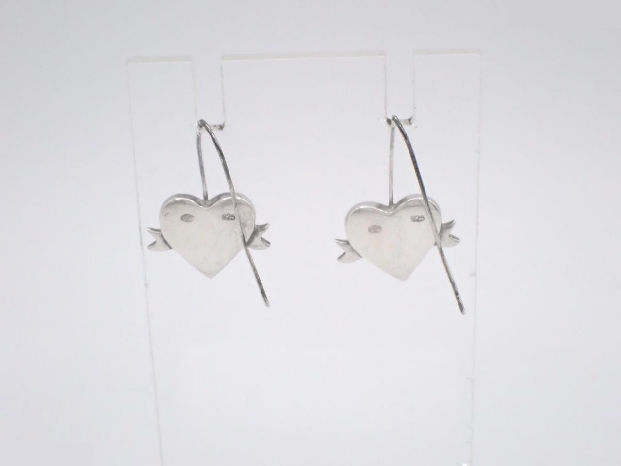 heart earrings, 925 sterling silver, 5.3g — view 2
