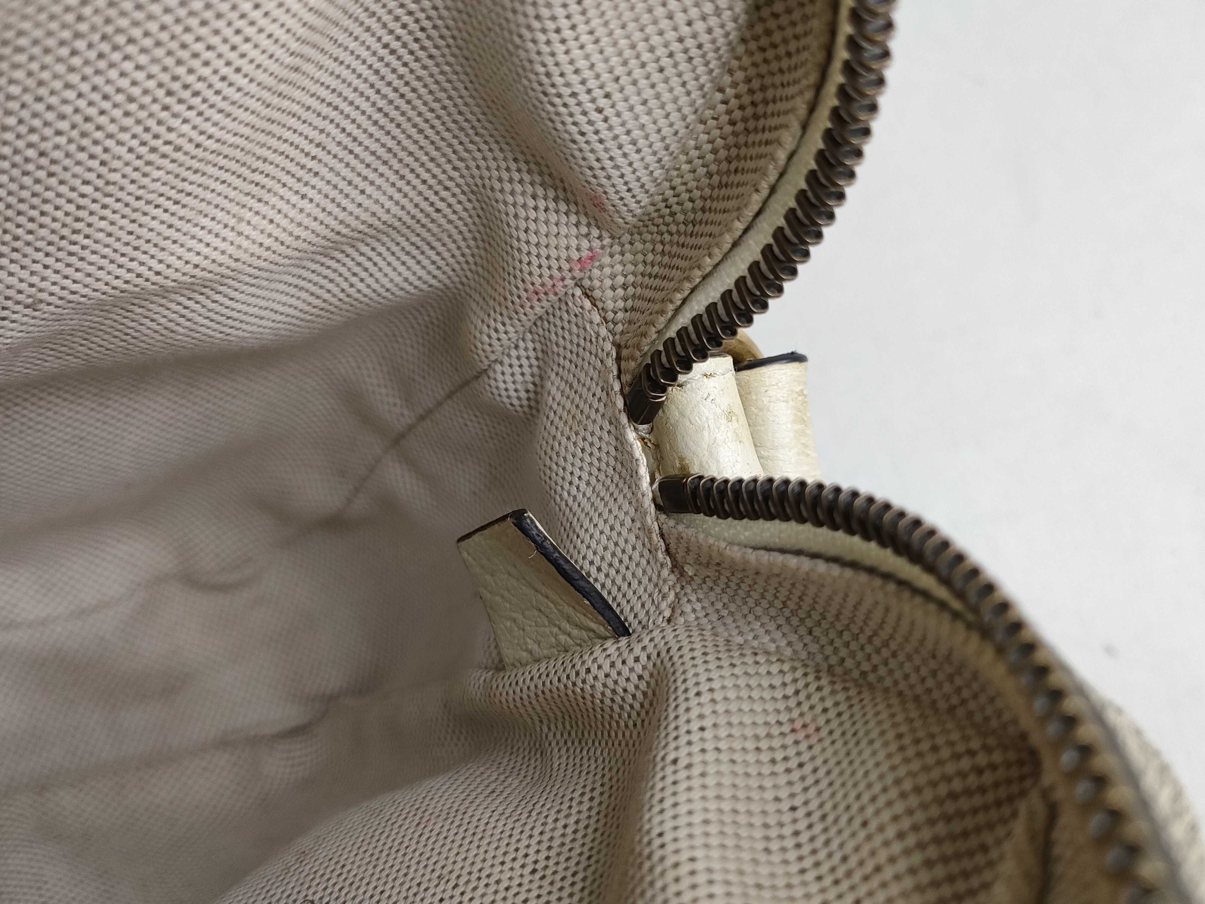 GG Supreme PH- GG Supreme Monogram Web Mini Double Zip Messenger Bag White Canvas Shoulder Bag — view 10