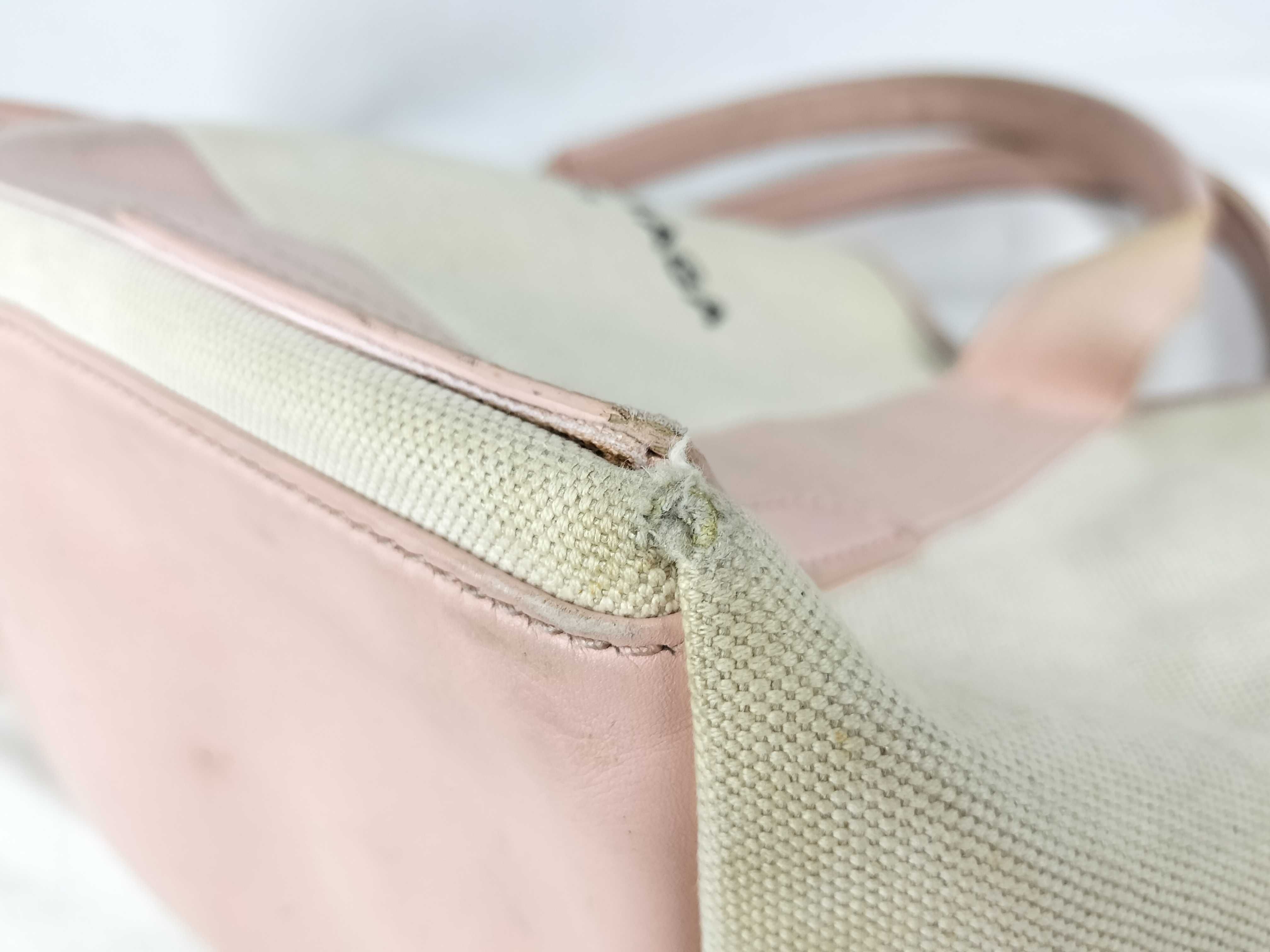 Navy Cabas Ivory x Pink Tote Bag — view 6