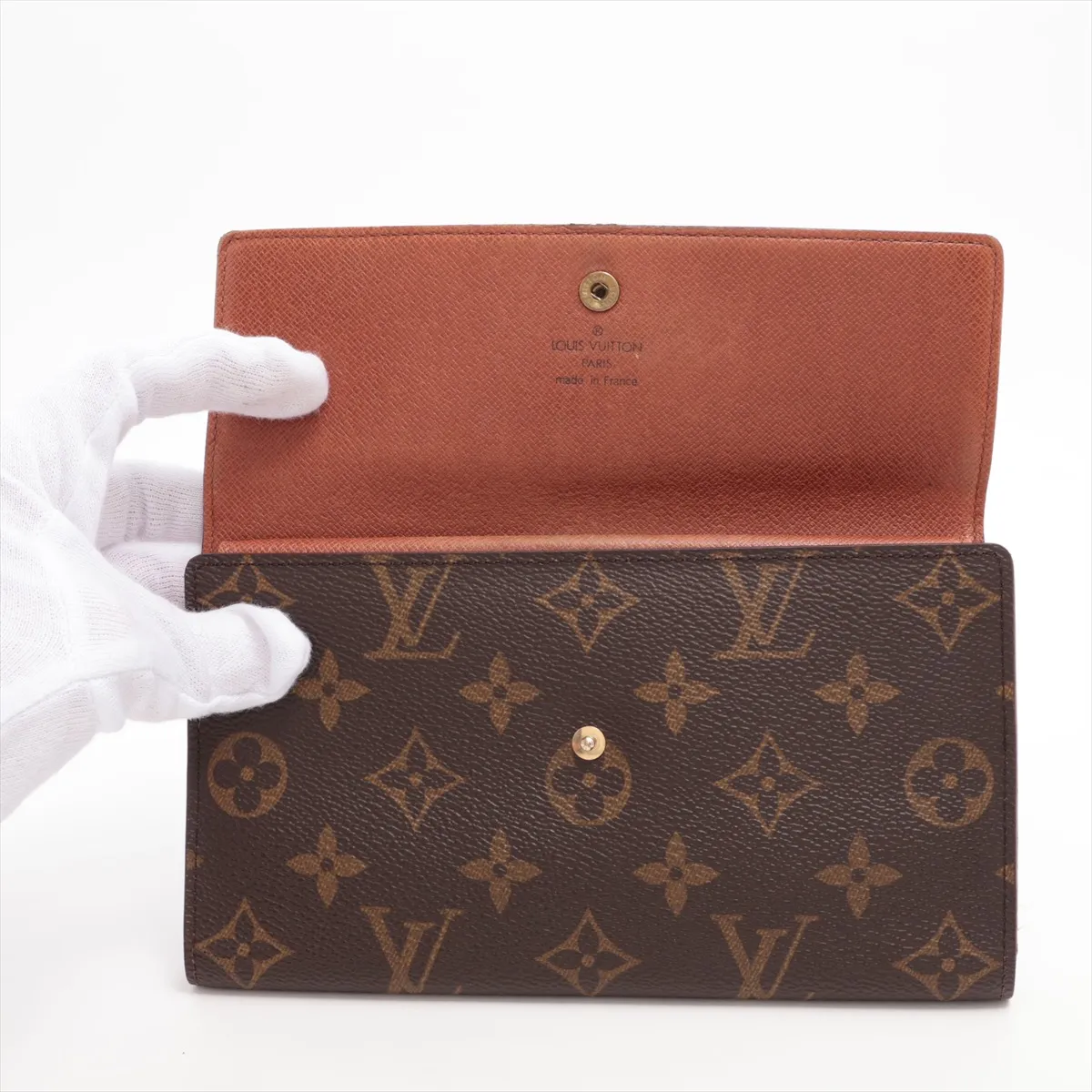 Monogram Portefeuille Tresor International M61215 MI0955 Brown Long Wallet — view 3