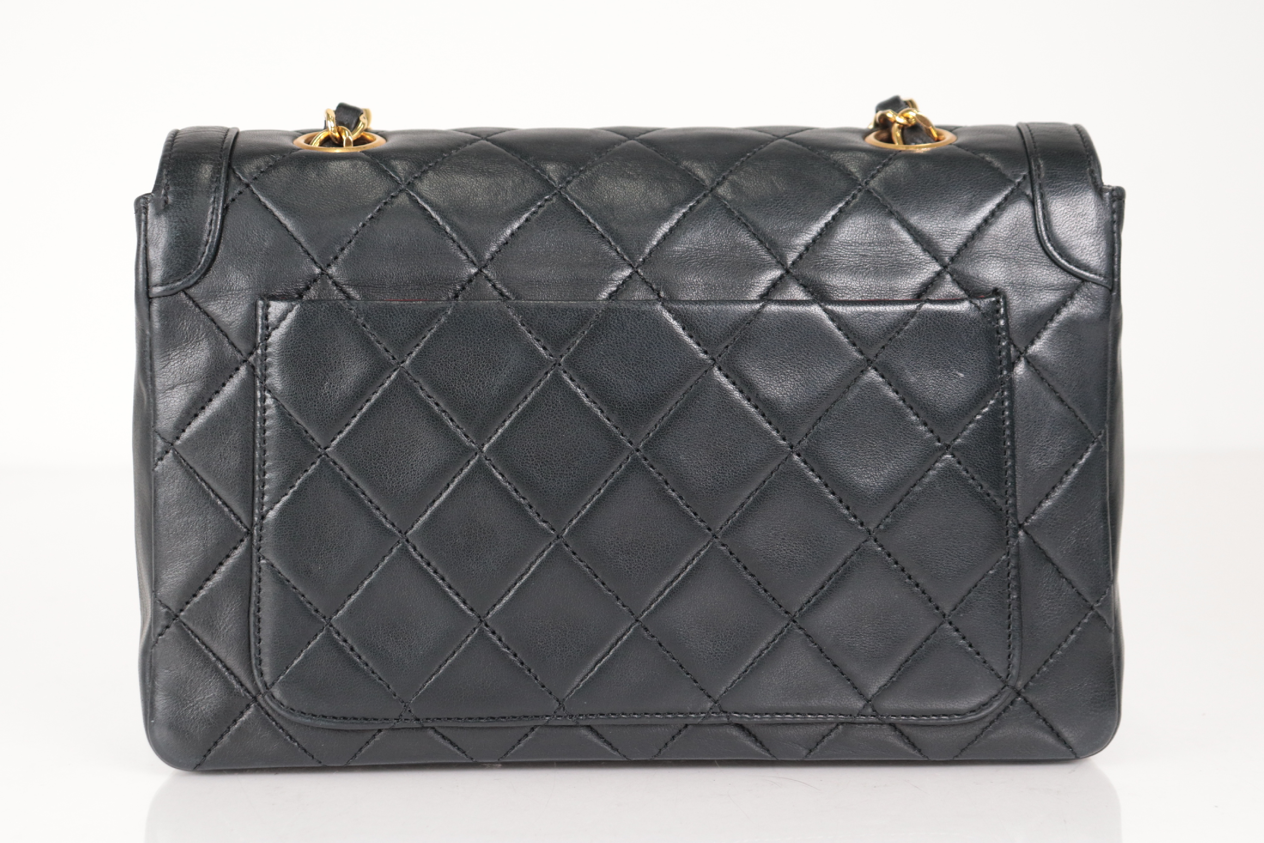 Turnlock Lambskin Chain Shoulder Bag with Inner Pouch (Serial Number 1) — view 3