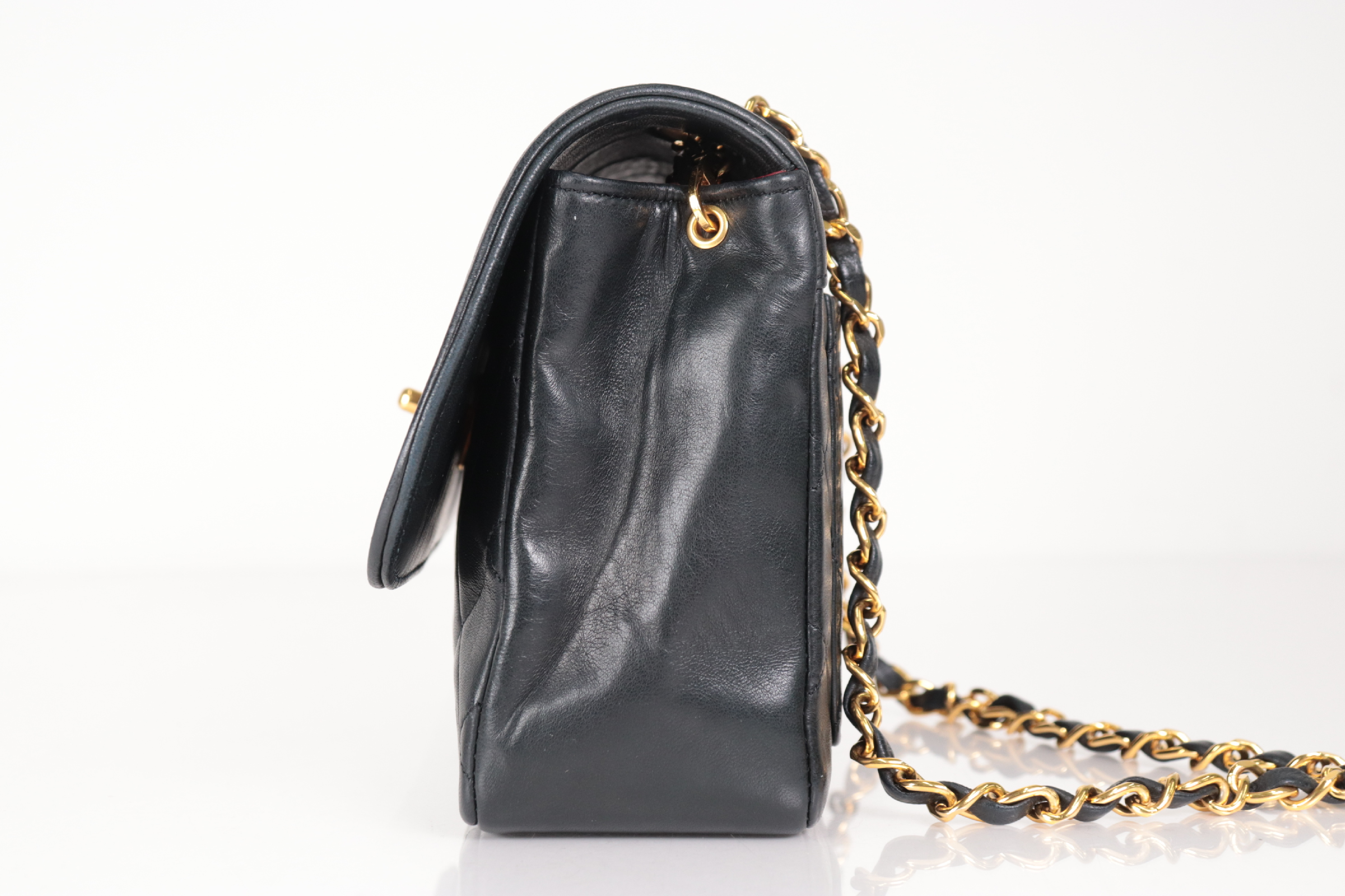 Turnlock Lambskin Chain Shoulder Bag with Inner Pouch (Serial Number 1) — view 4