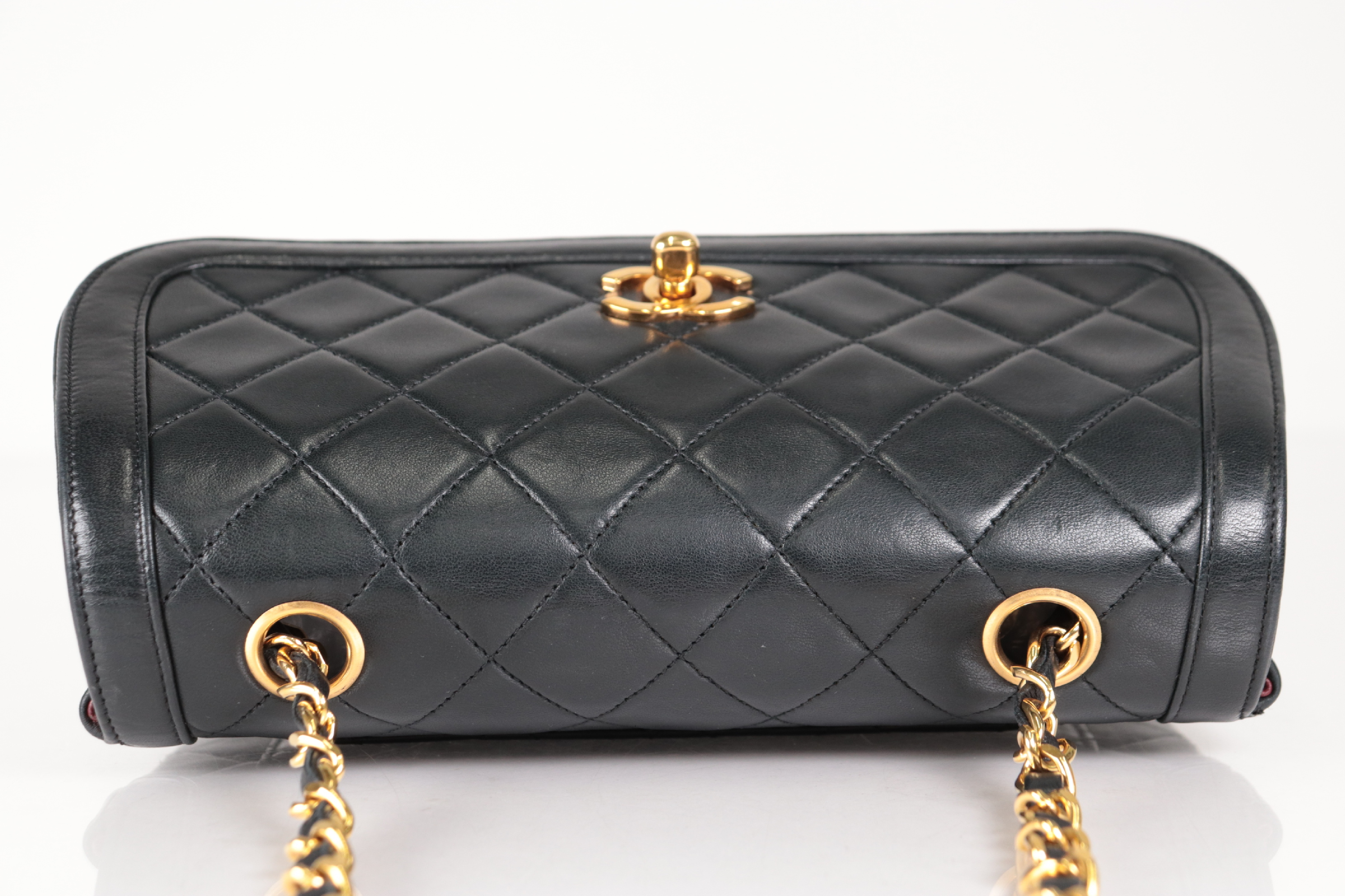 Turnlock Lambskin Chain Shoulder Bag with Inner Pouch (Serial Number 1) — view 6