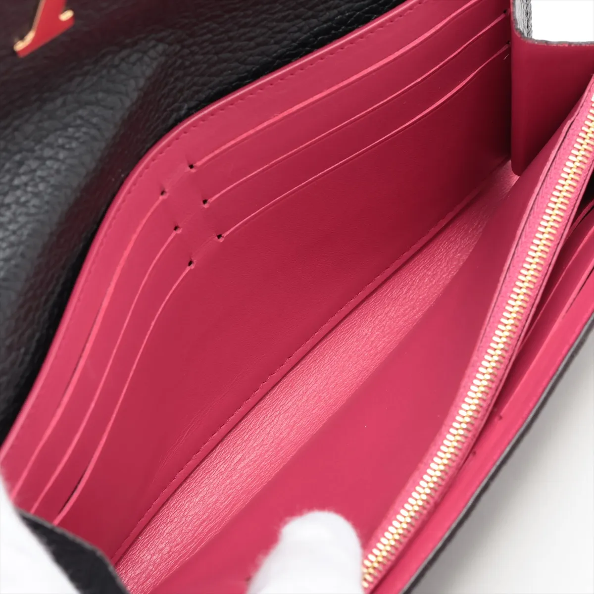 Taurillon Portefeuille Capucines M61248 Noir Long Wallet (RFID detected) — view 5