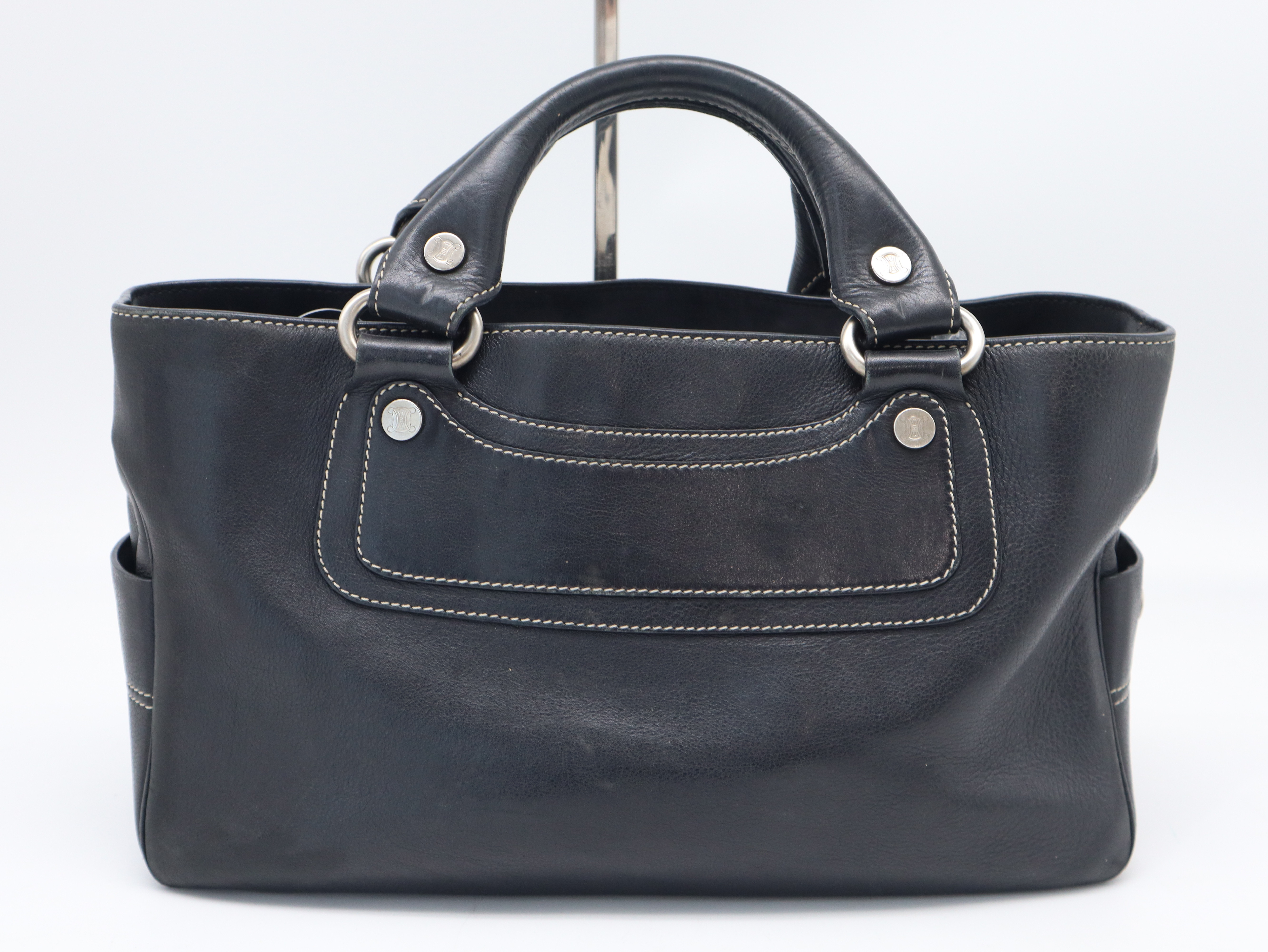 Leather Boogie Bag Handbag, Black — view 2