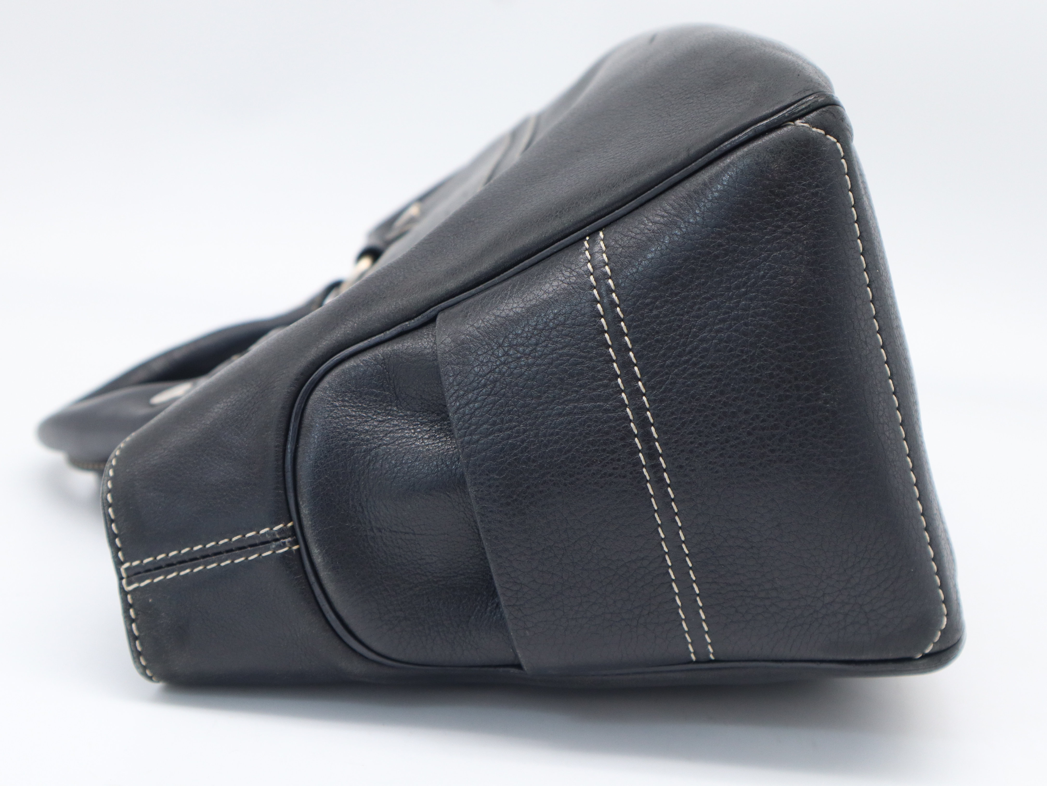 Leather Boogie Bag Handbag, Black — view 4