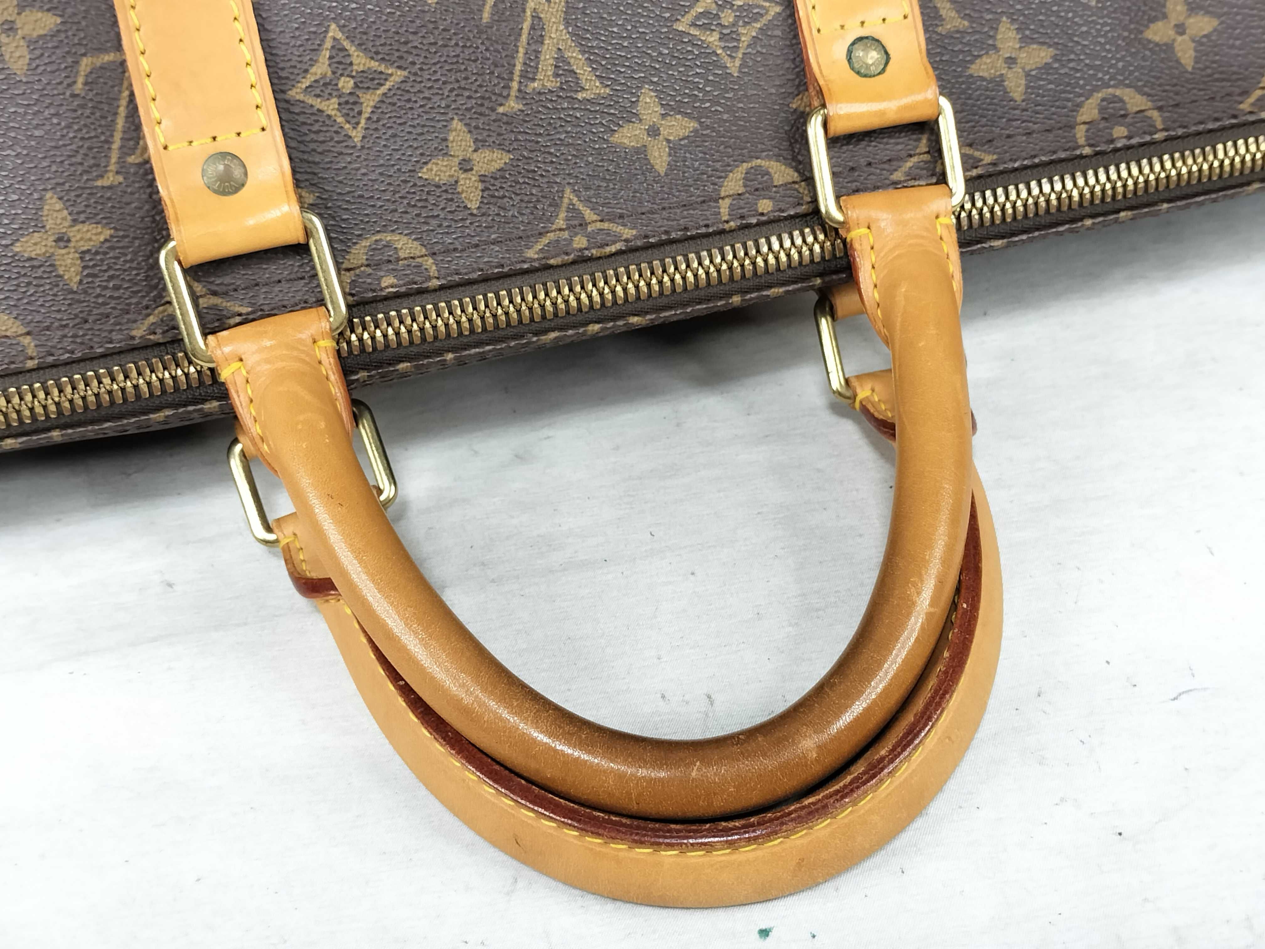 Monogram Keepall Bandoulière 55 M41414 TH0966 Brown Boston Bag — view 3