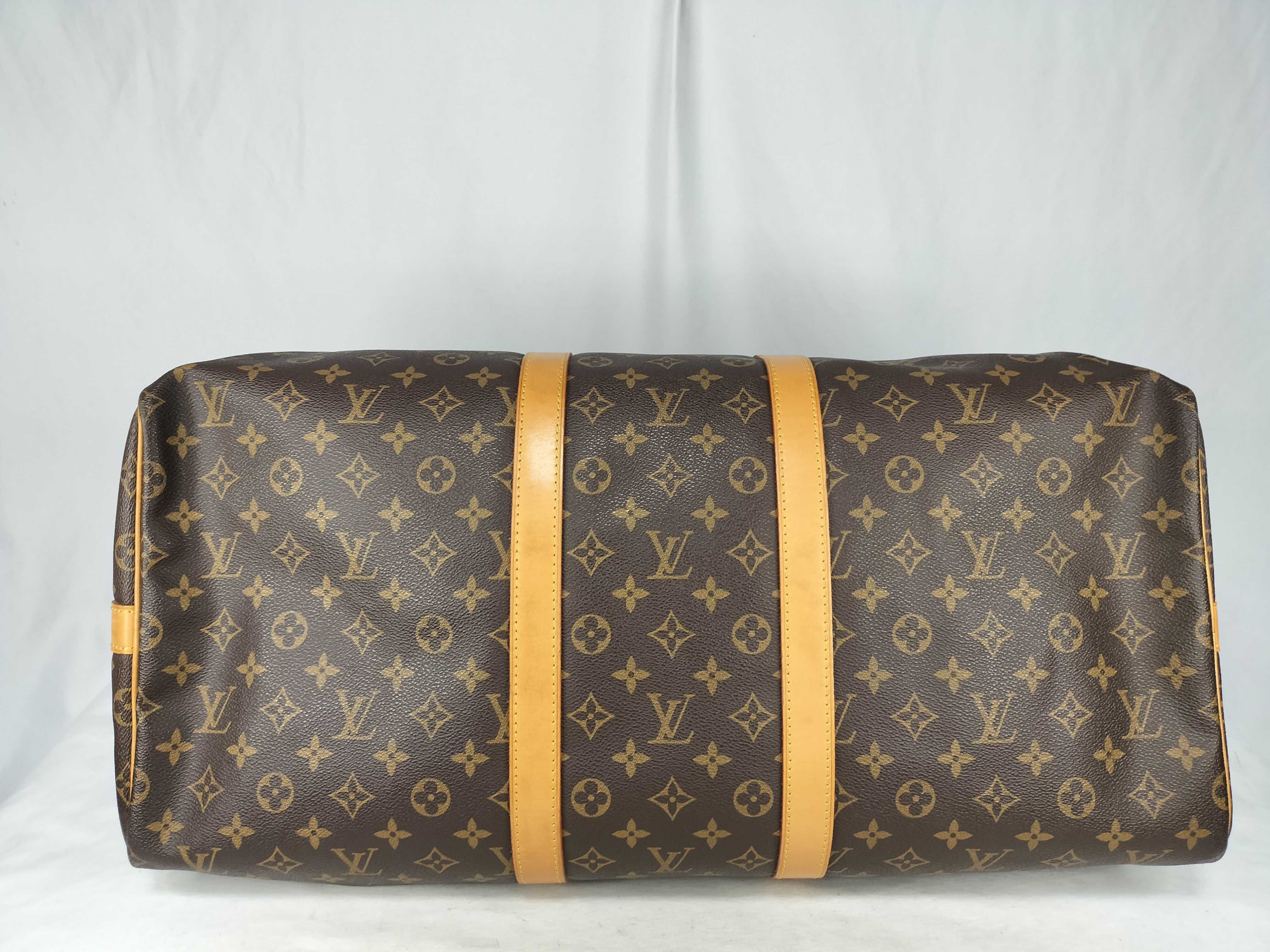 Monogram Keepall Bandoulière 55 M41414 TH0966 Brown Boston Bag — view 8
